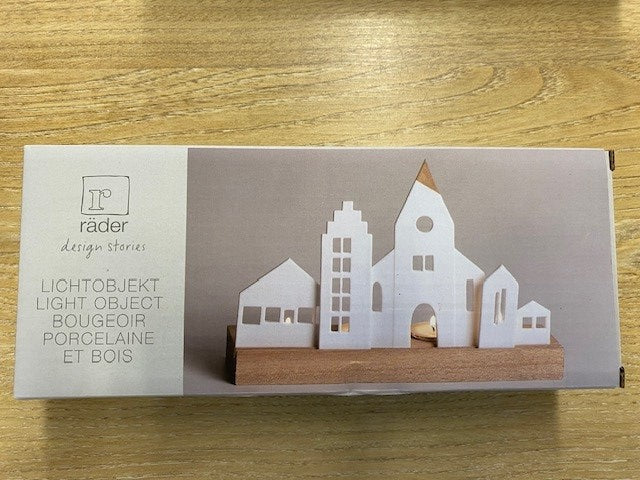 Räder Lichtstadje op houten plankje - Oosterlinck Home