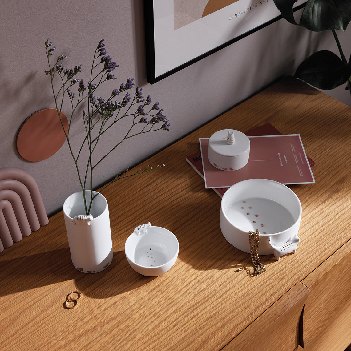 Räder Vaas met vogeltjes en katje - Oosterlinck Home