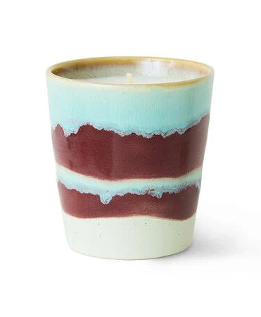 HK Living 70s Ceramics Christmas Special Candle Frosted Leaves