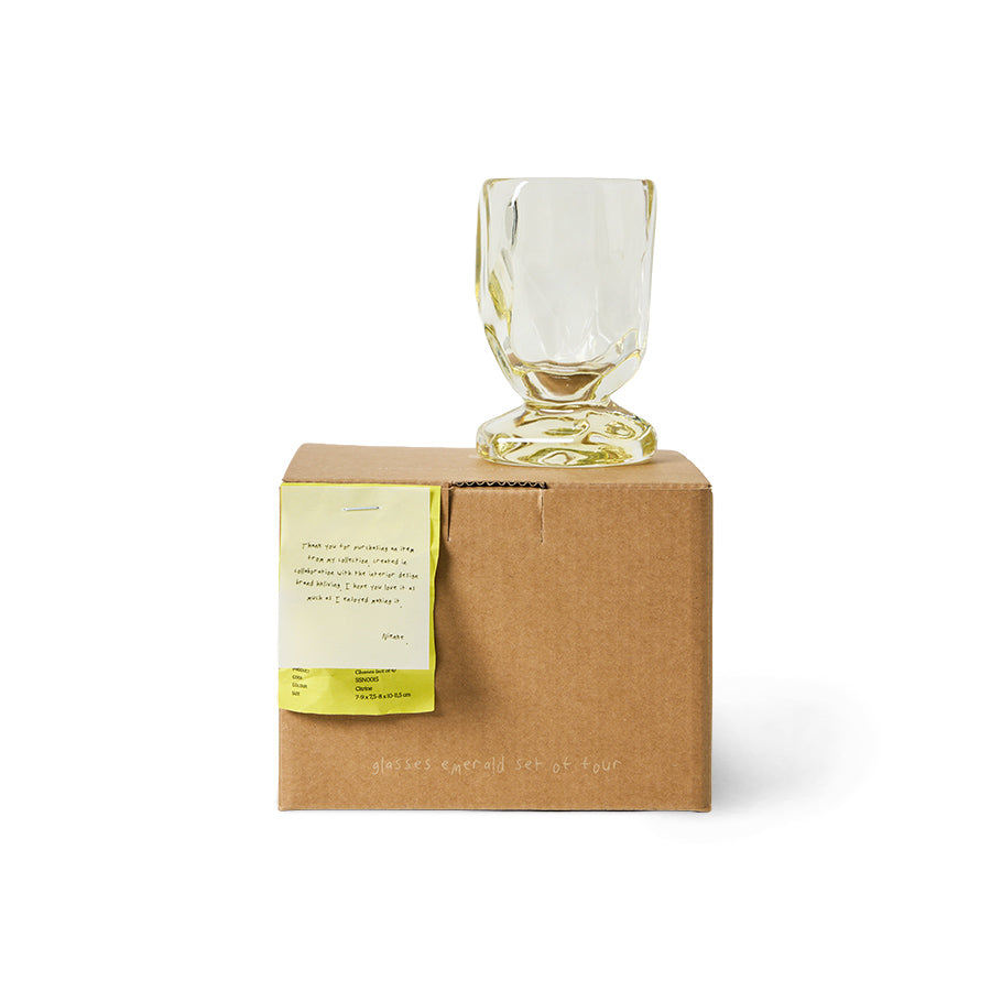 HK Living Glasses Citrine by Nienke Sikkema / Set van 4