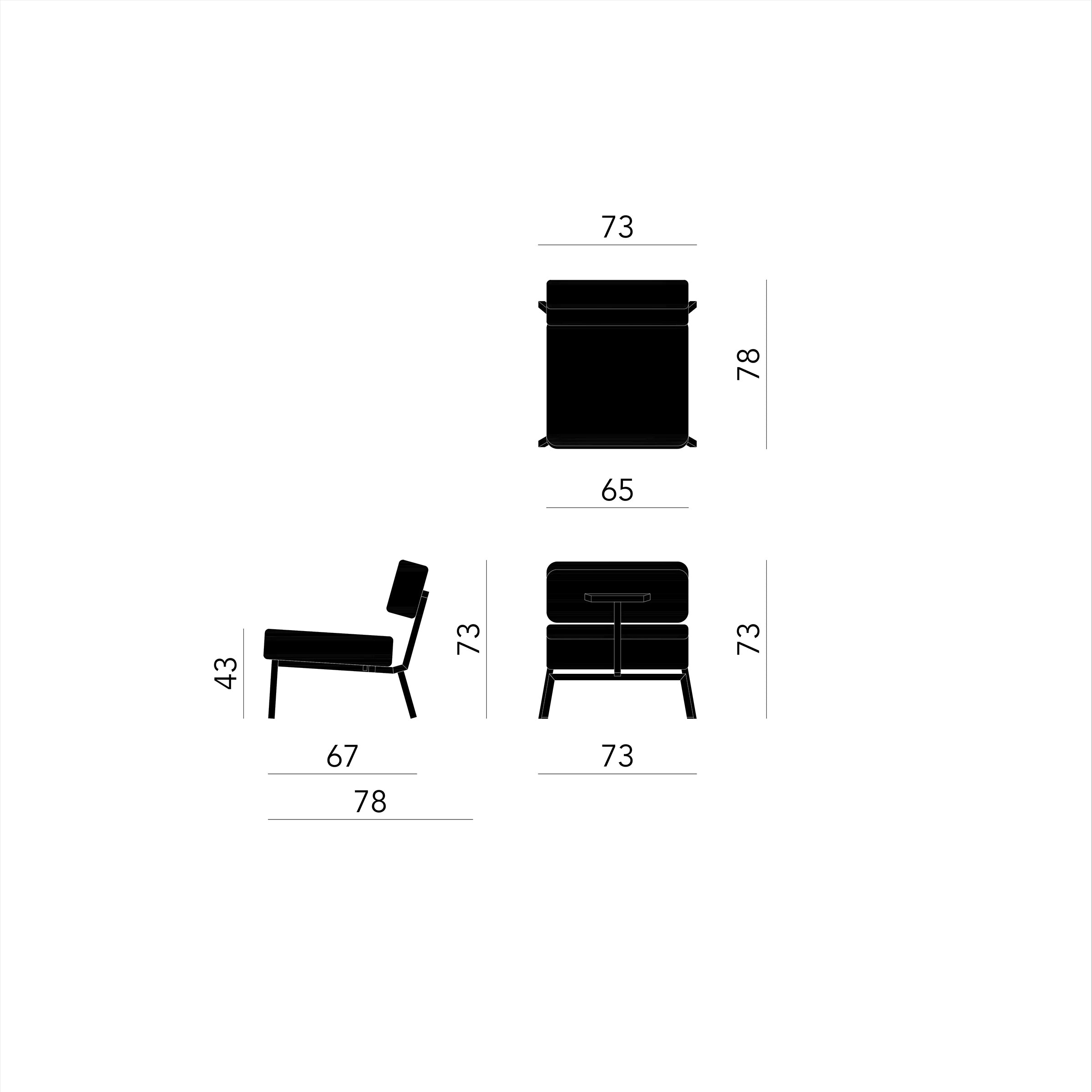 Studio Henk ODE Lounge - Kvadrat stoffering - Oosterlinck