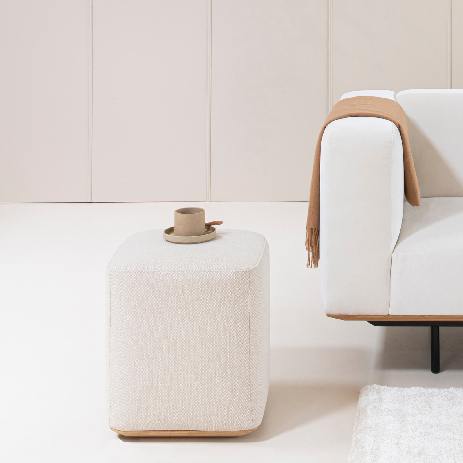 Studio Henk Poef Otto S - Kvadrat stoffering - Oosterlinck