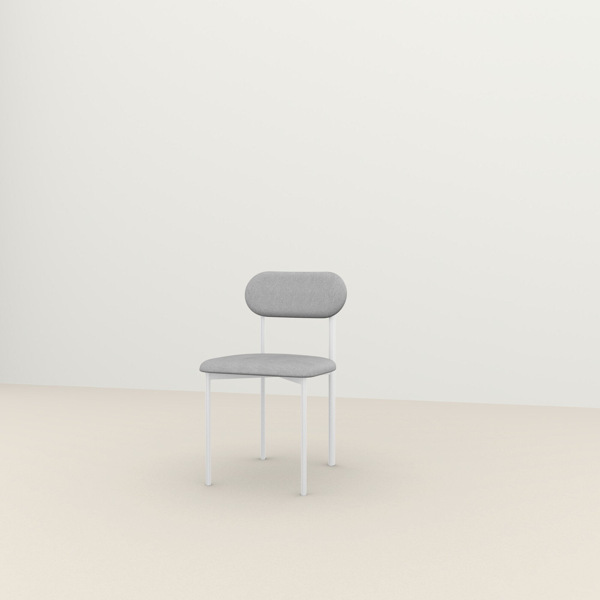 Studio Henk - Oblique chair beklede rug en wit frame - diverse stoffen - Oosterlinck