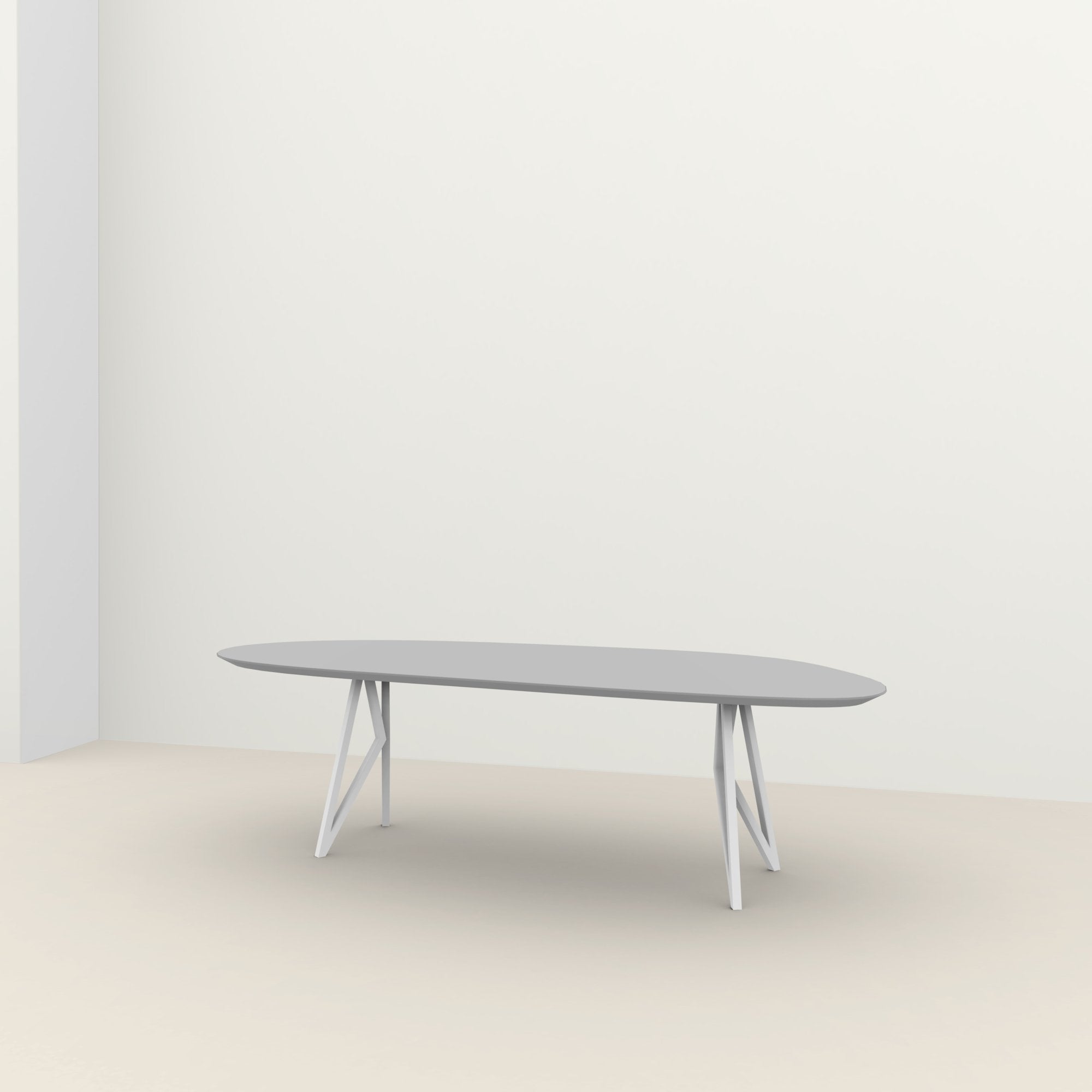 Studio Henk Butterfly tafel Blob HPL verjongd - wit onderstel - alle formaten - Oosterlinck