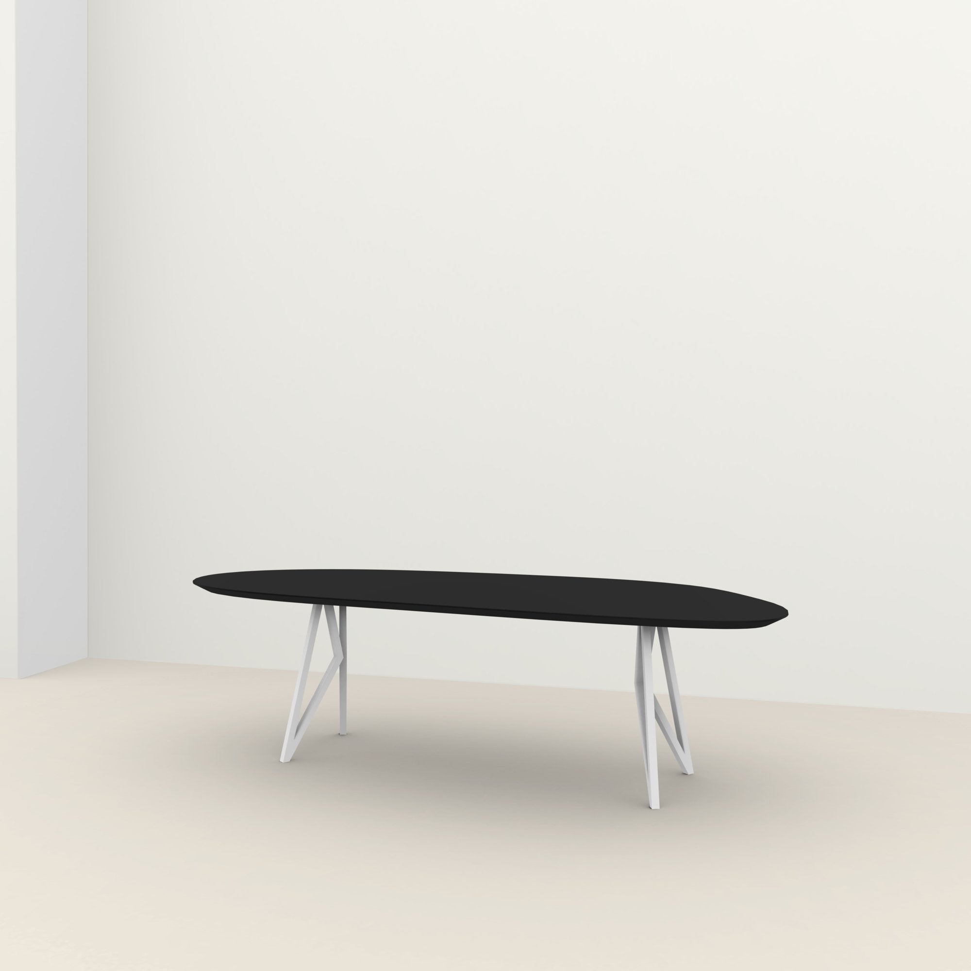 Studio Henk Butterfly tafel Blob HPL verjongd - wit onderstel - alle formaten - Oosterlinck