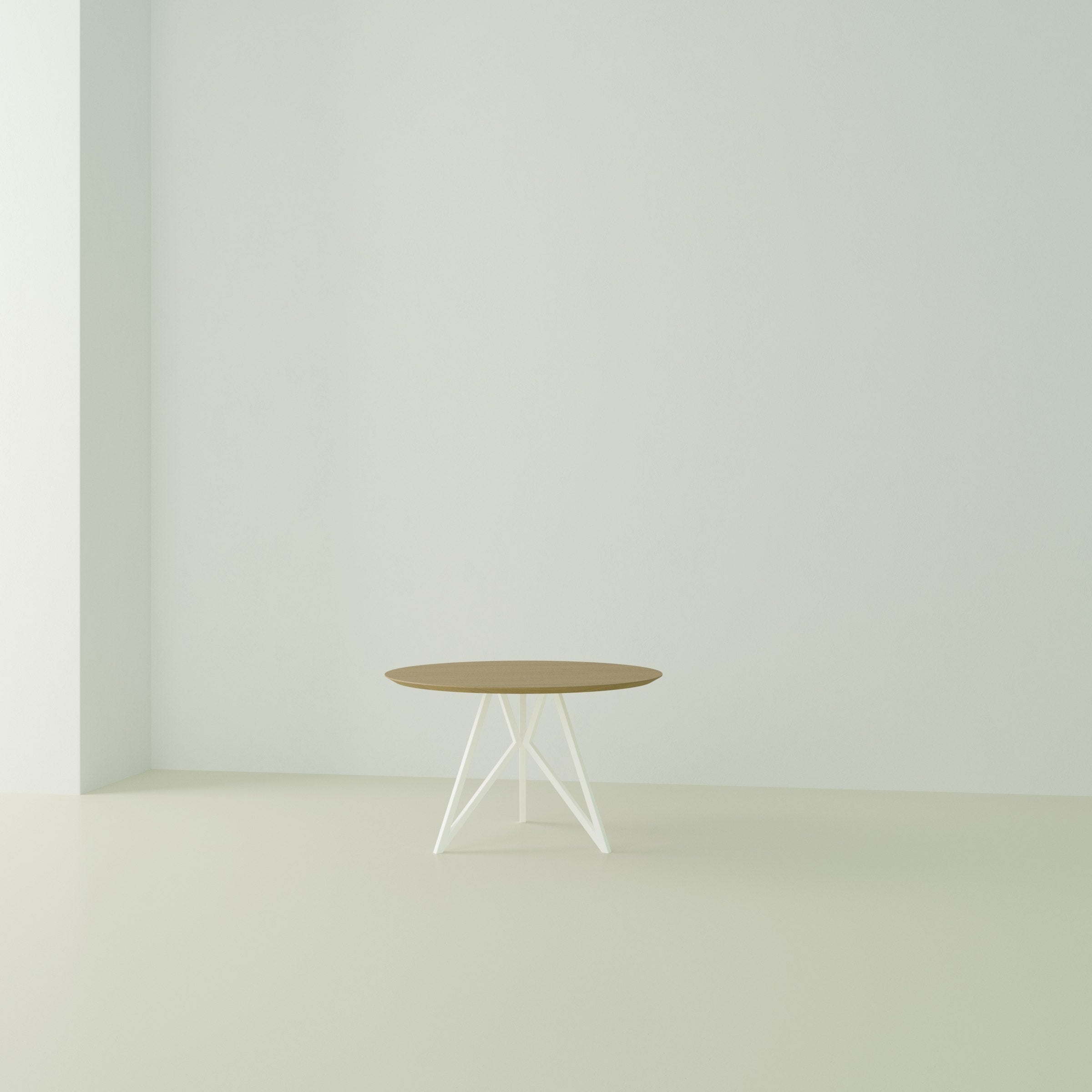 Studio Henk Butterfly tafel rond verjongd - wit onderstel - alle formaten - Oosterlinck