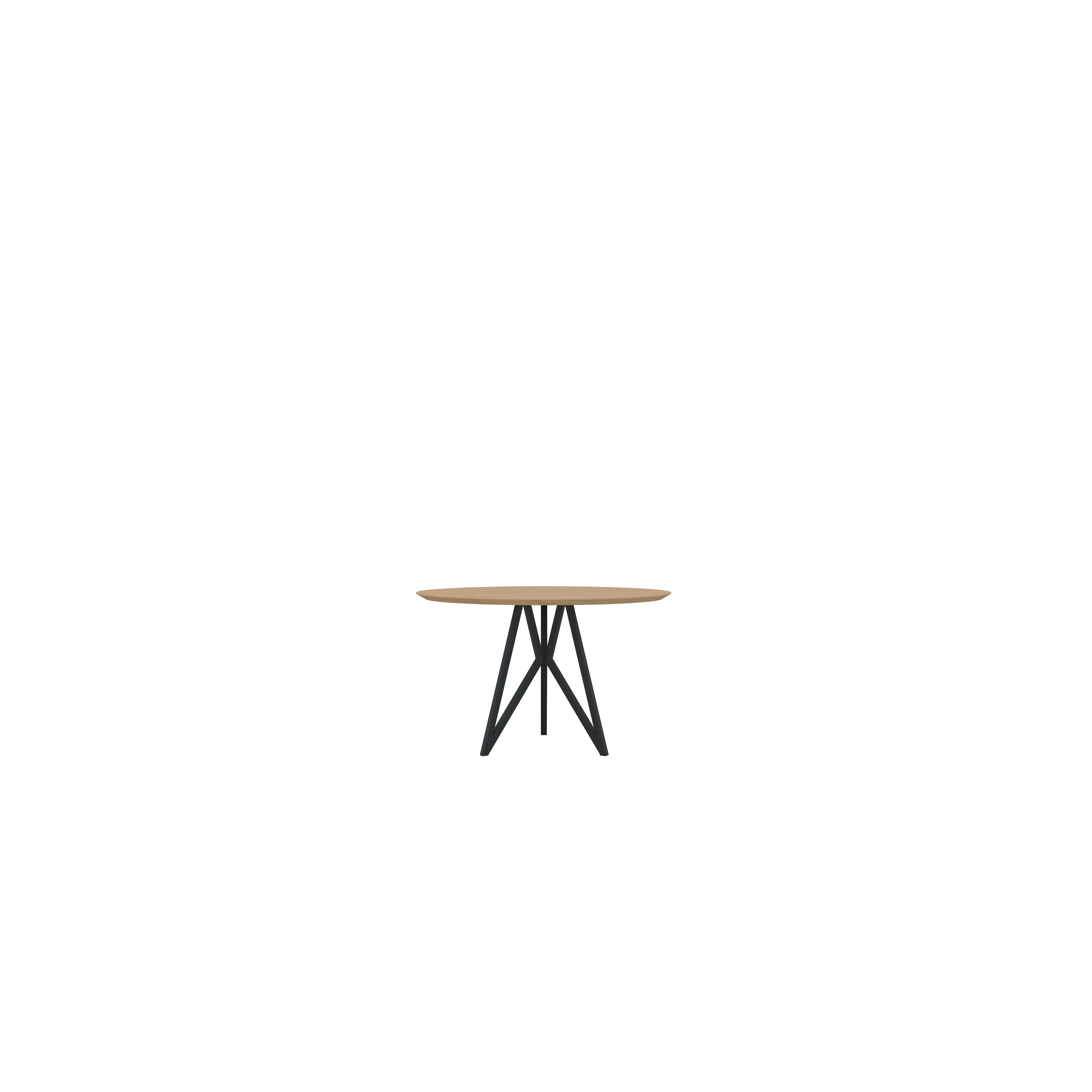 Studio Henk Butterfly tafel rond verjongd - zwart onderstel - alle formaten - Oosterlinck