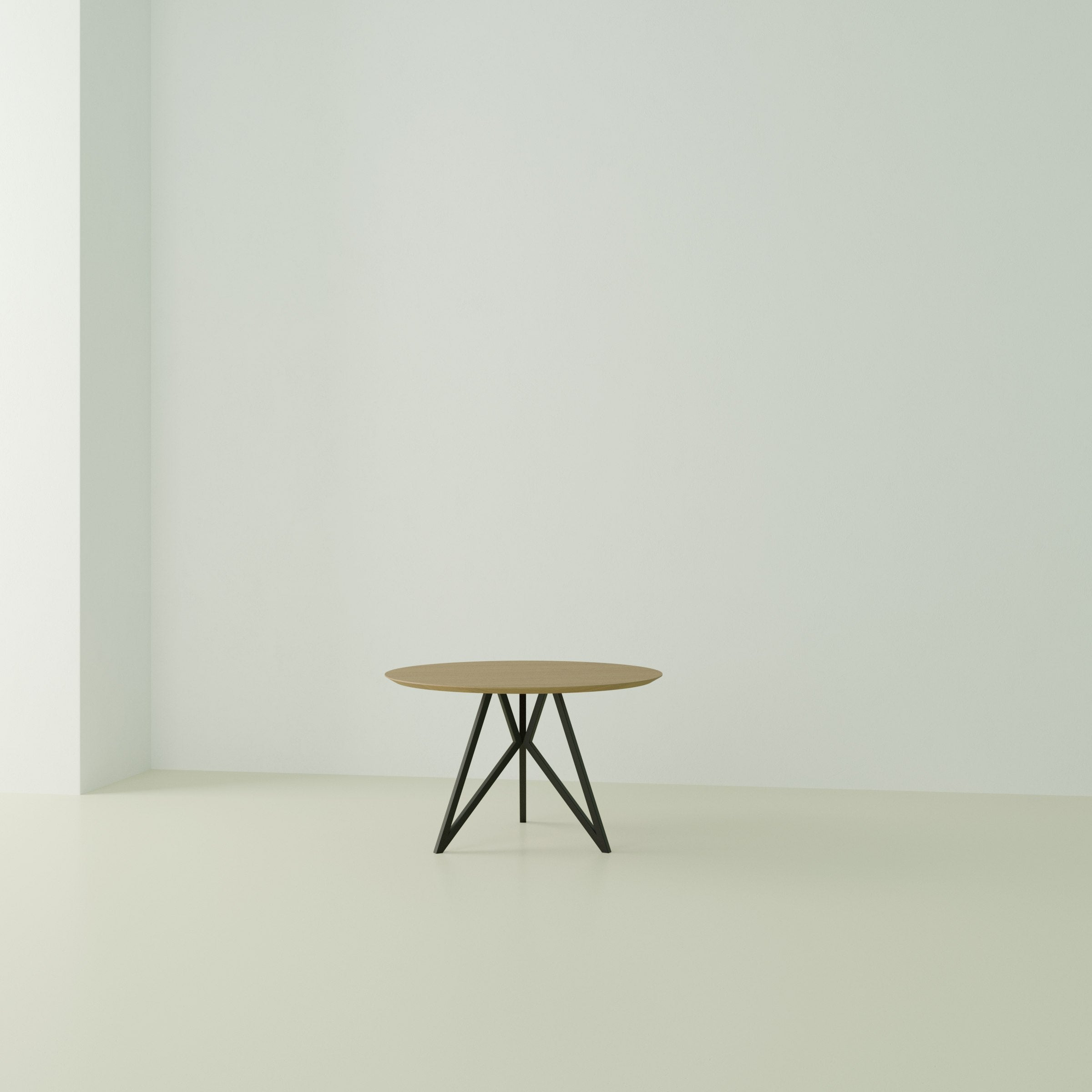 Studio Henk Butterfly tafel rond verjongd - zwart onderstel - alle formaten - Oosterlinck