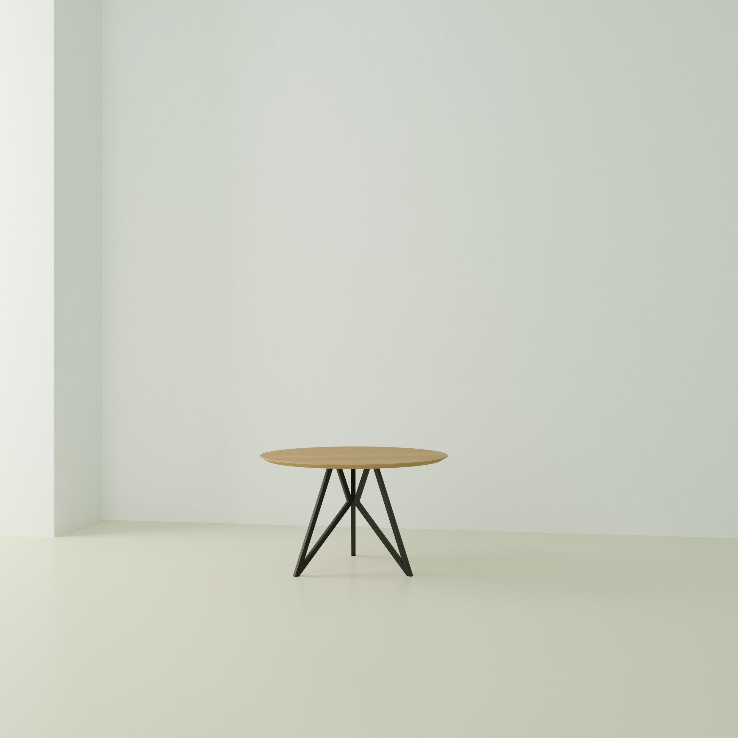 Studio Henk Butterfly tafel rond verjongd - zwart onderstel - alle formaten - Oosterlinck