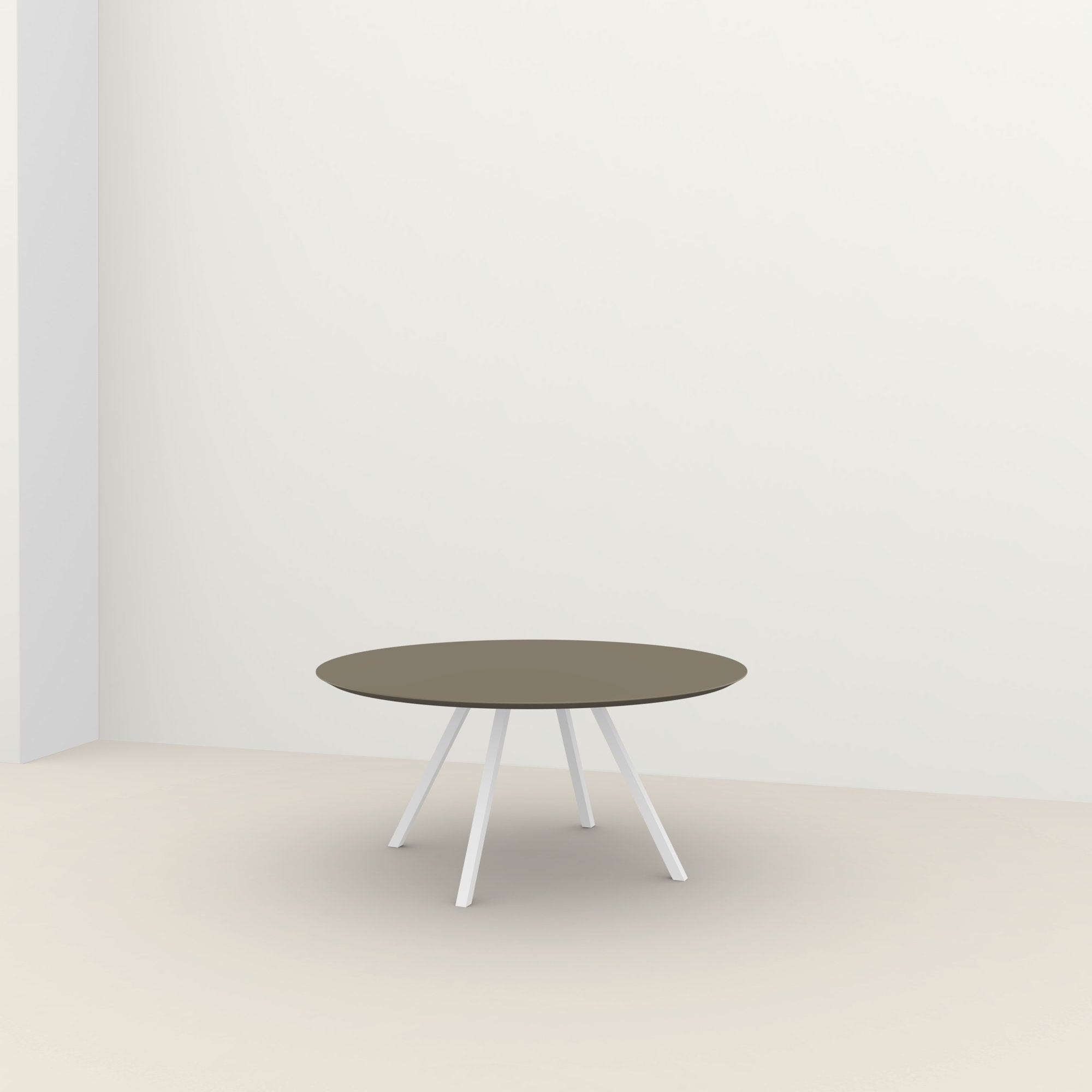 Studio Henk New Classic ronde tafel HPL verjongd - wit onderstel - alle formaten - Oosterlinck