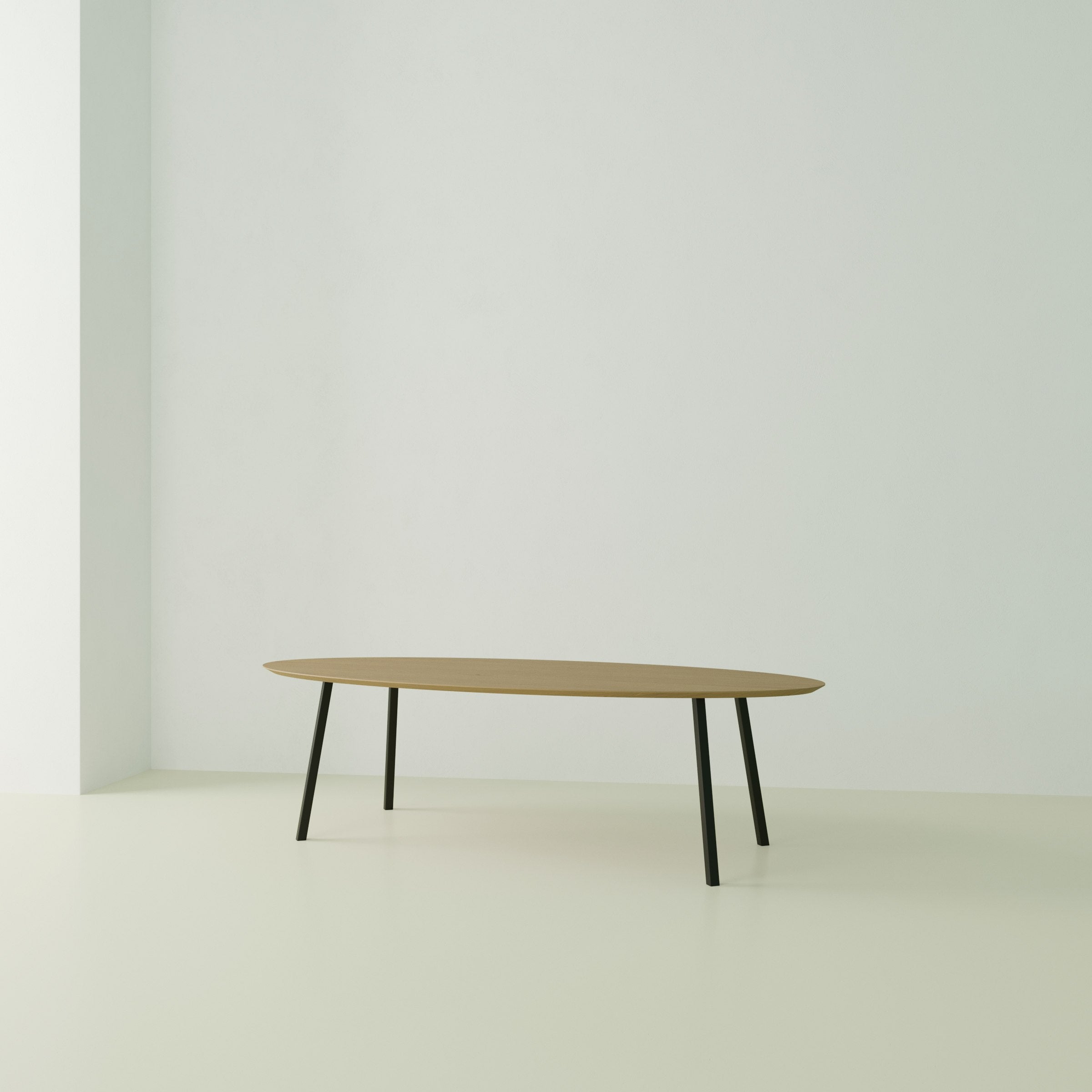 Studio Henk New Classic tafel ovaal verjongd - zwart onderstel - alle formaten - Oosterlinck