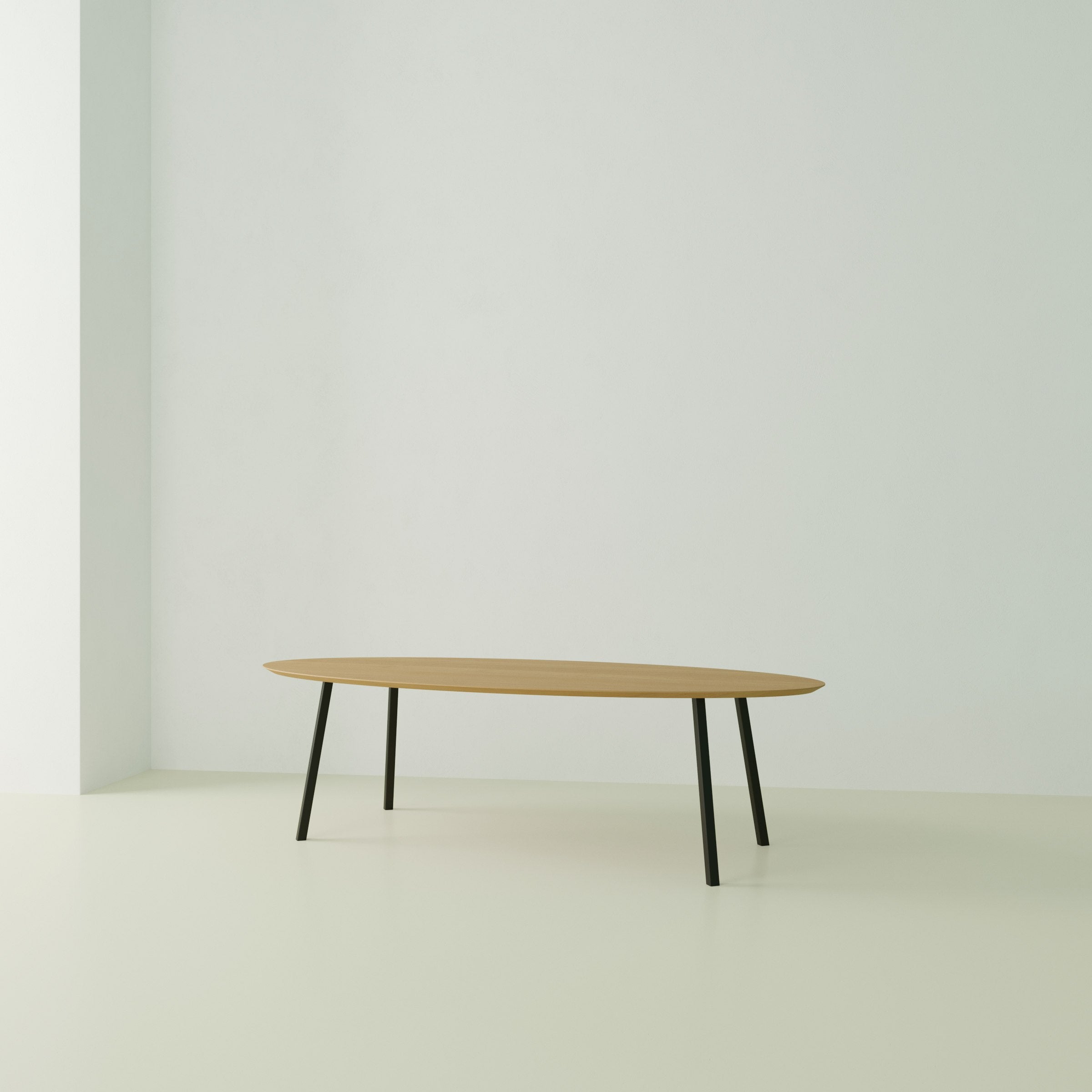 Studio Henk New Classic tafel ovaal verjongd - zwart onderstel - alle formaten - Oosterlinck