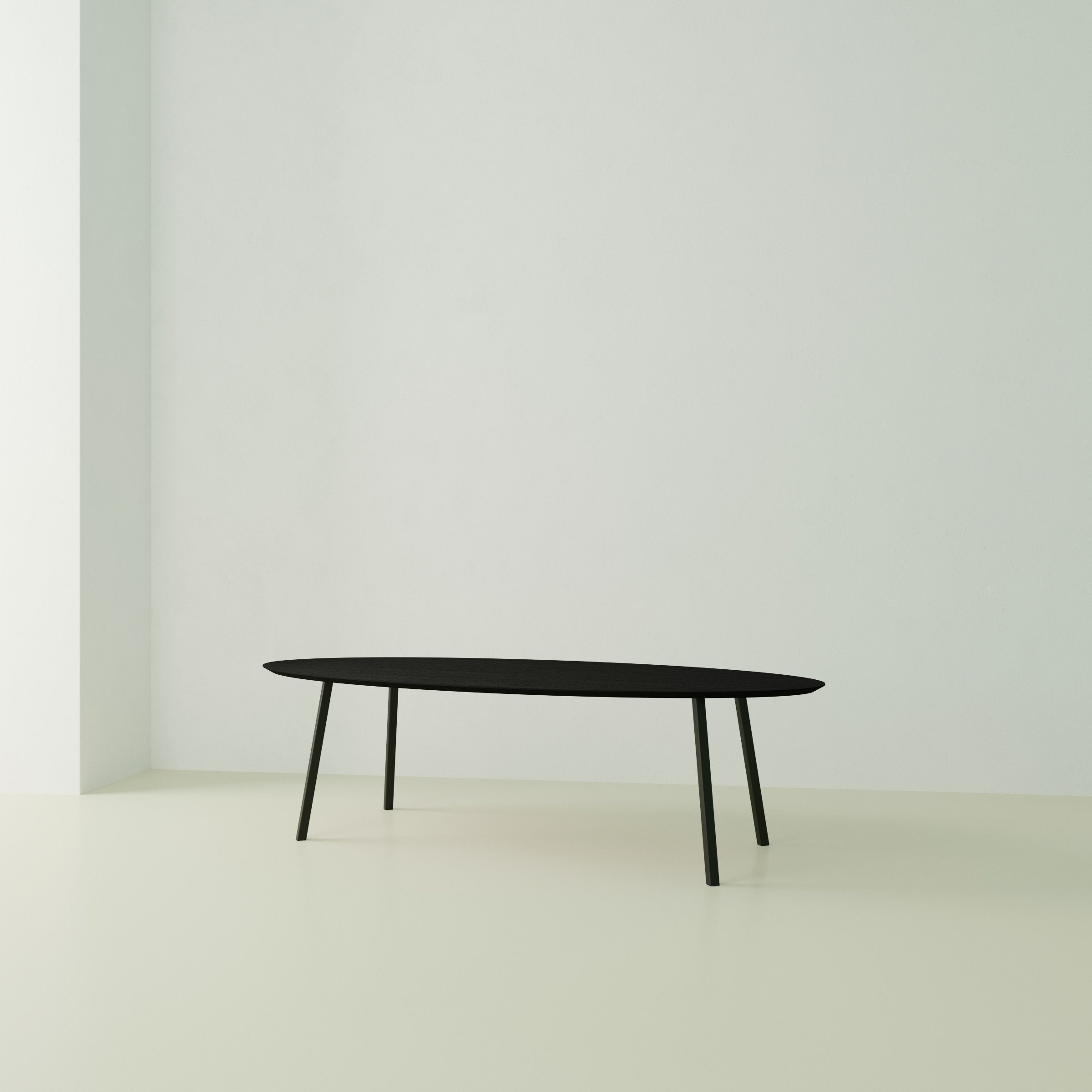 Studio Henk New Classic tafel ovaal verjongd - zwart onderstel - alle formaten - Oosterlinck