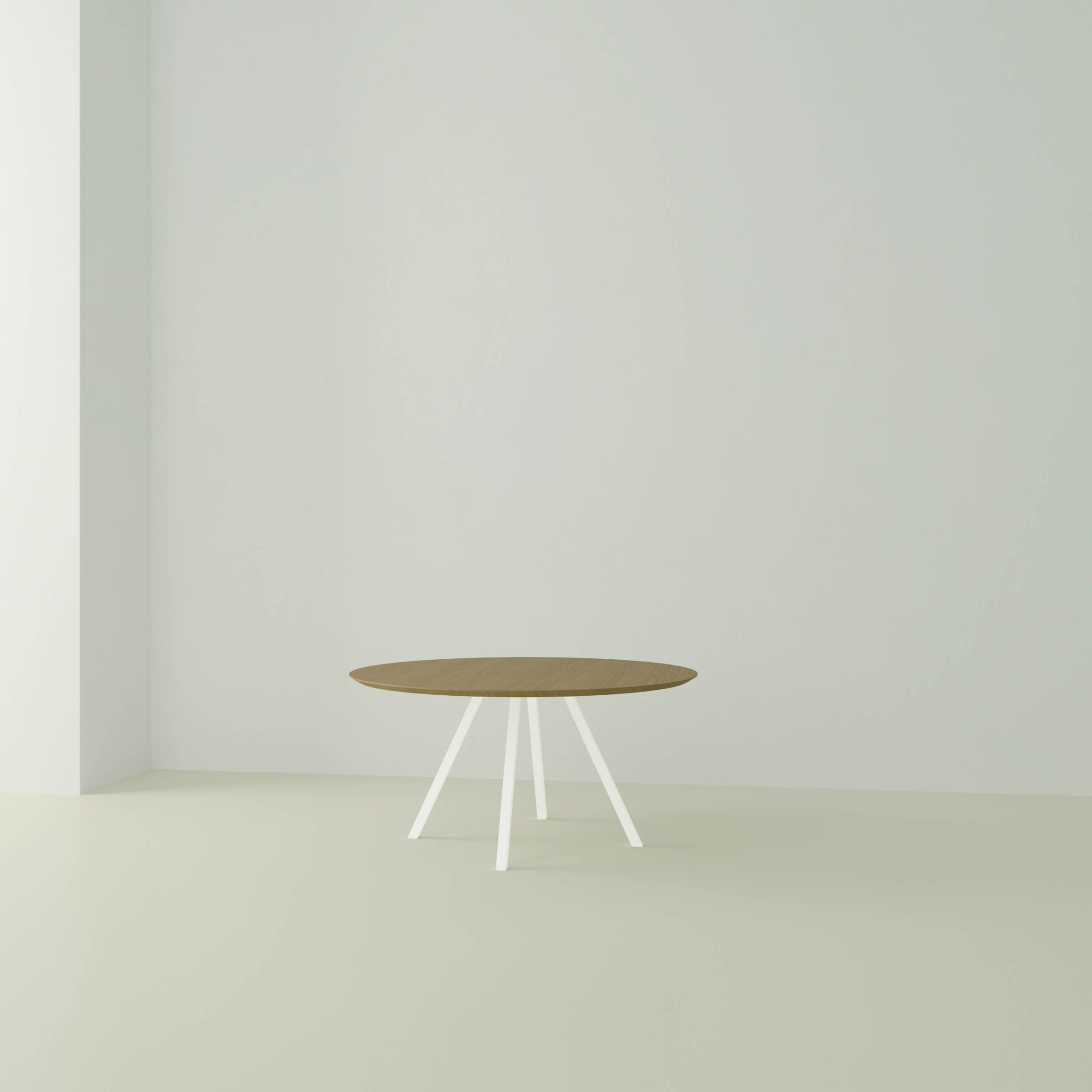 Studio Henk New Classic tafel rond verjongd - wit onderstel - alle formaten - Oosterlinck