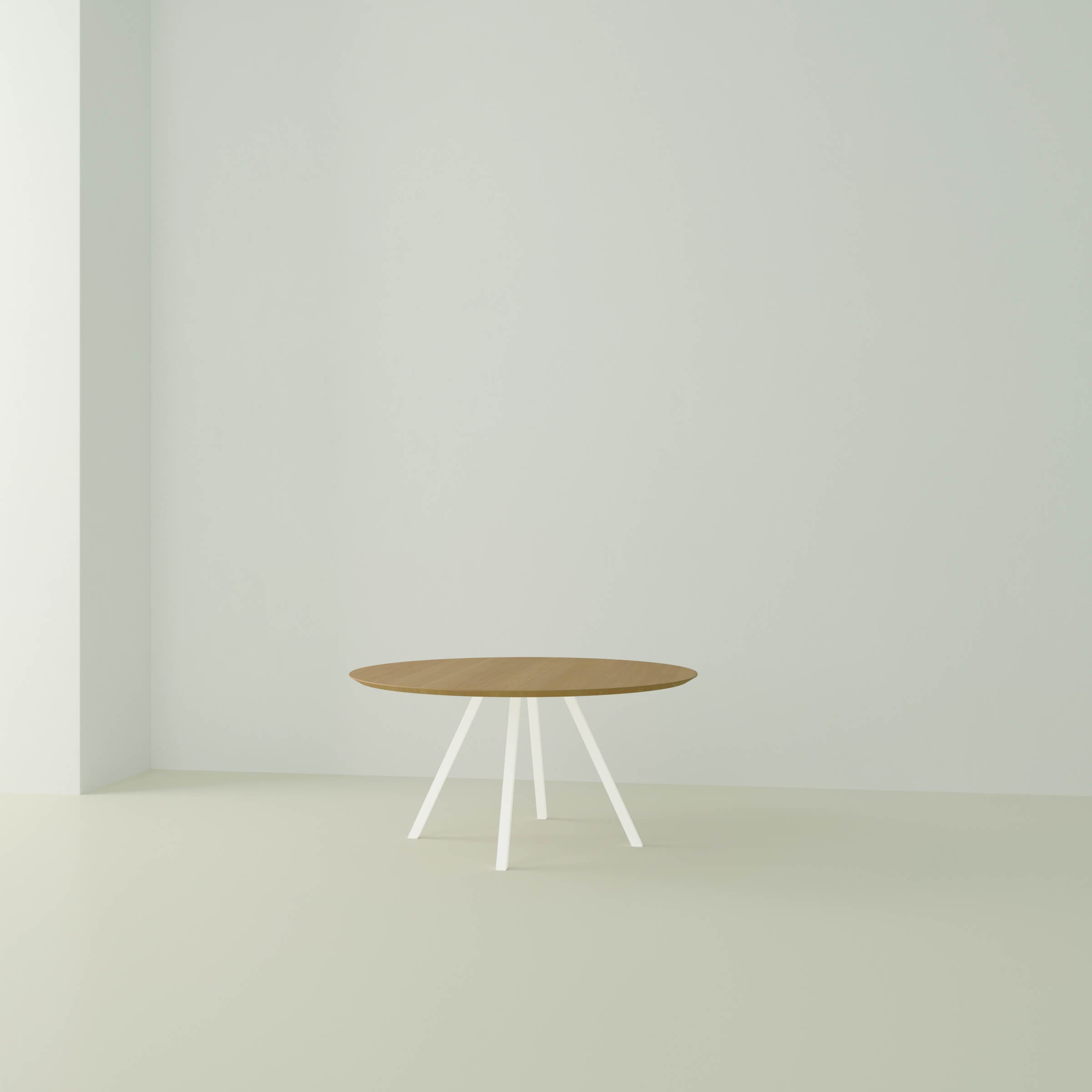 Studio Henk New Classic tafel rond verjongd - wit onderstel - alle formaten - Oosterlinck