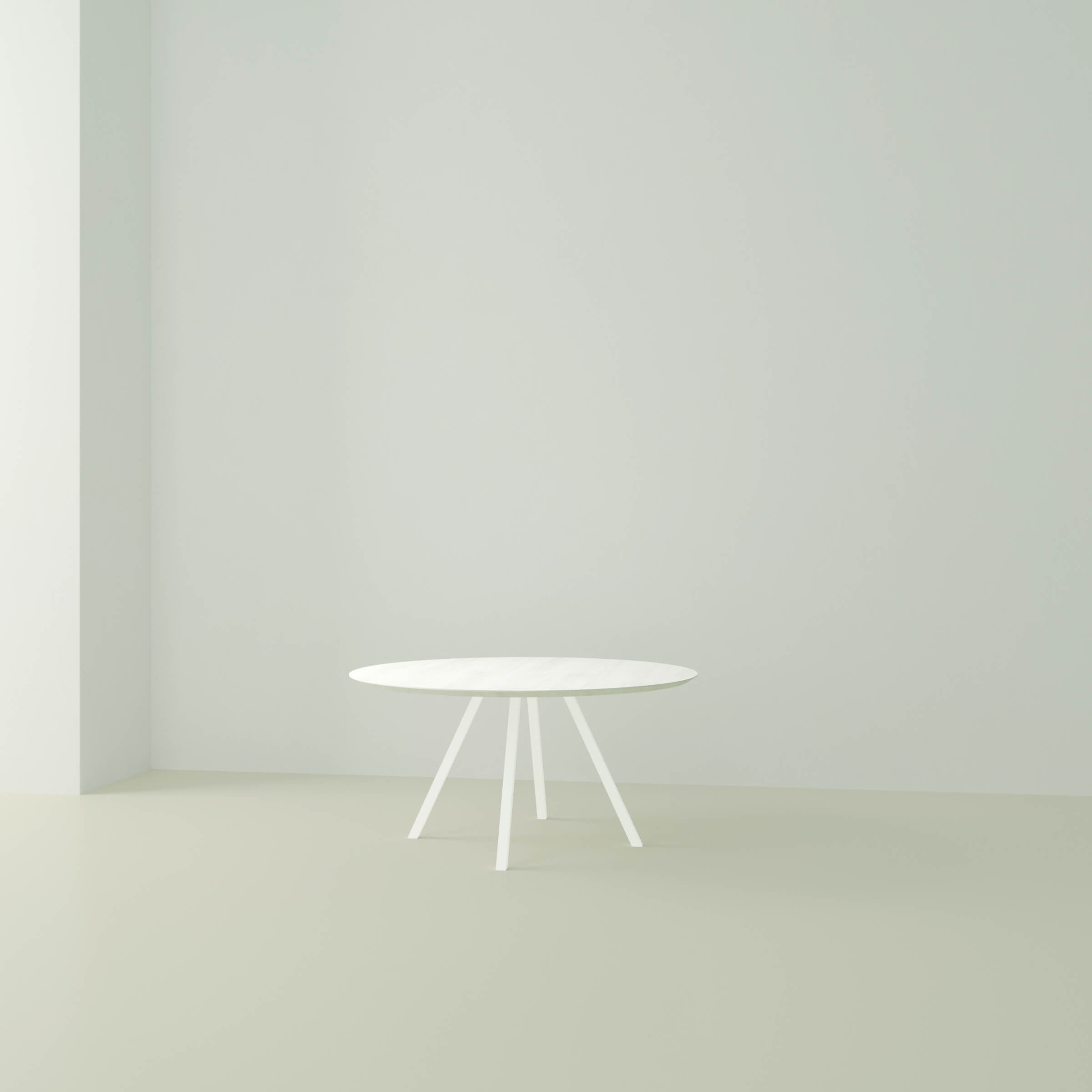 Studio Henk New Classic tafel rond verjongd - wit onderstel - alle formaten - Oosterlinck