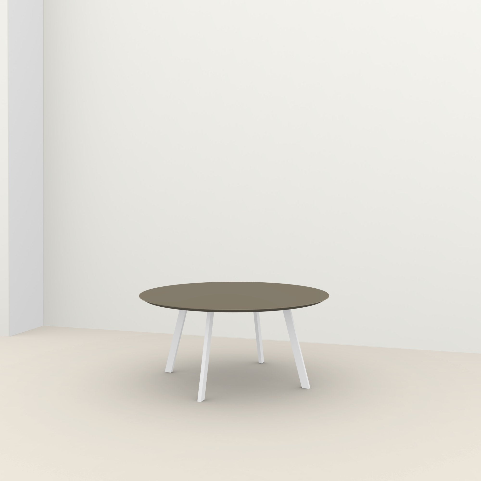 Studio Henk New Co ronde tafel HPL verjongd - wit onderstel - alle formaten - Oosterlinck