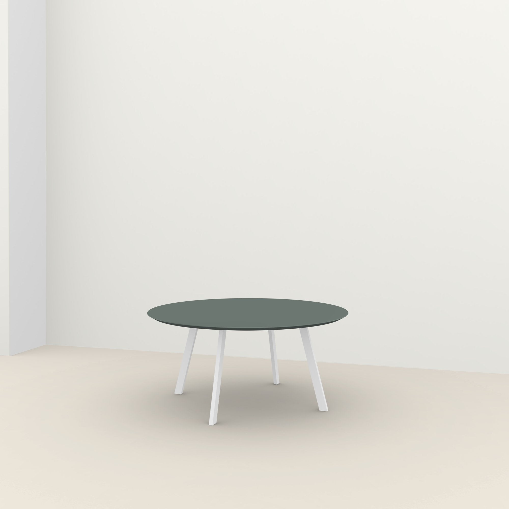 Studio Henk New Co ronde tafel HPL verjongd - wit onderstel - alle formaten - Oosterlinck