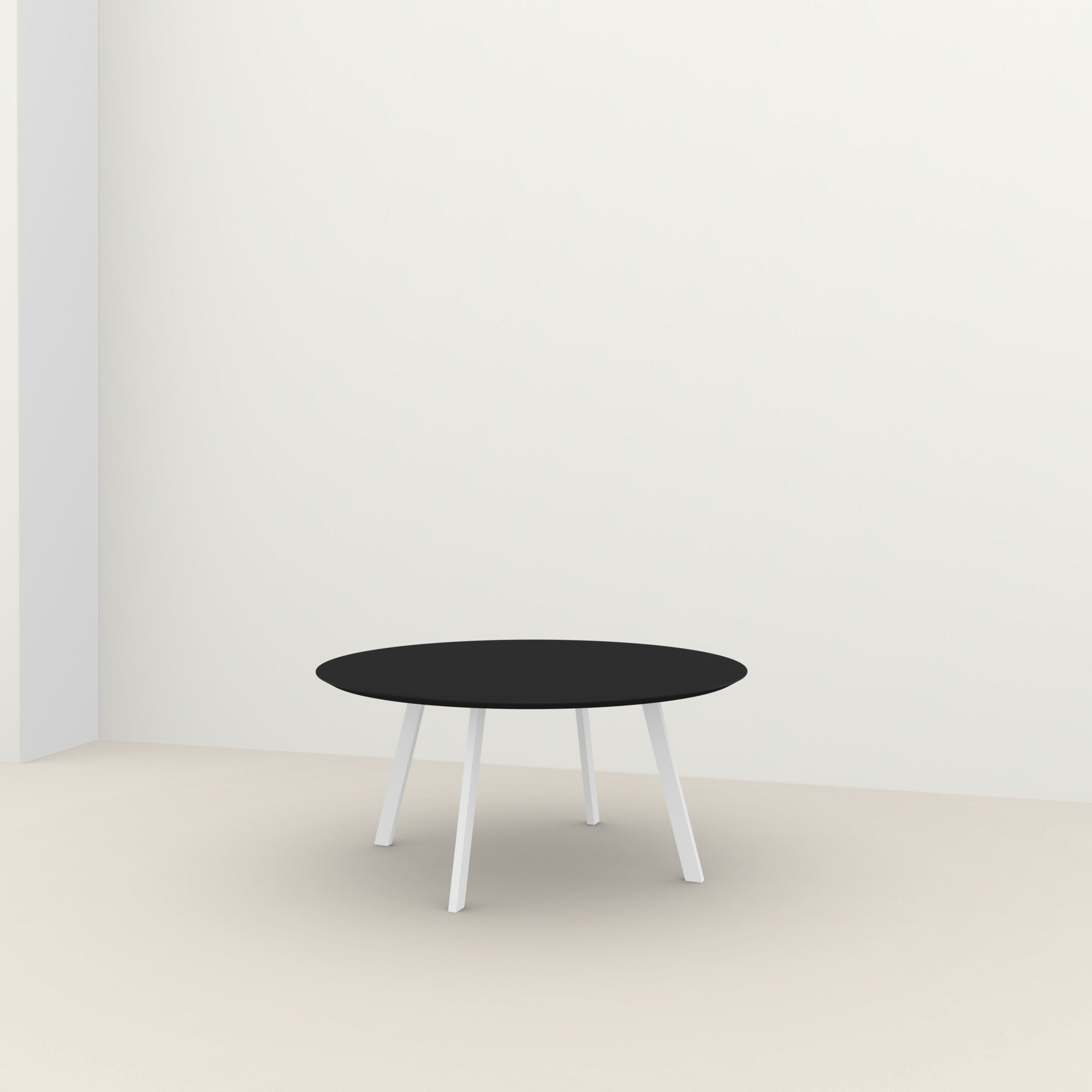 Studio Henk New Co ronde tafel HPL verjongd - wit onderstel - alle formaten - Oosterlinck