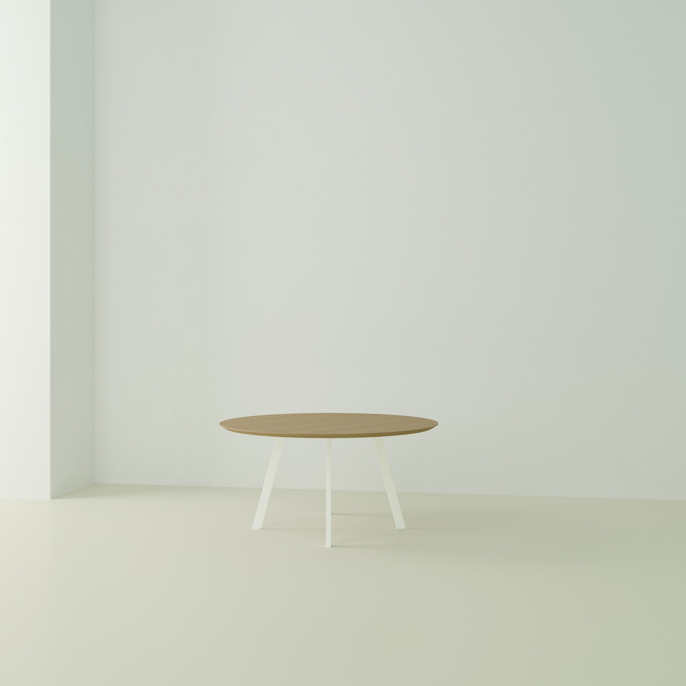 Studio Henk New Co tafel rond verjongd - wit onderstel - alle formaten - Oosterlinck