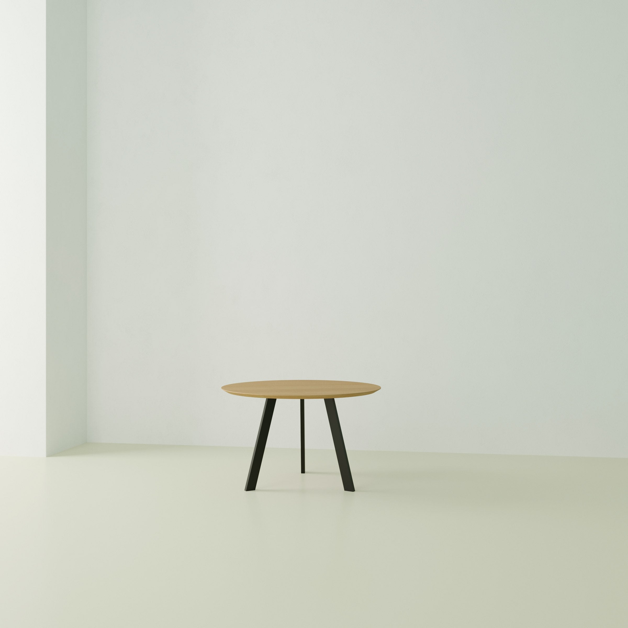 Studio Henk New Co tafel rond verjongd - zwart onderstel - alle formaten - Oosterlinck