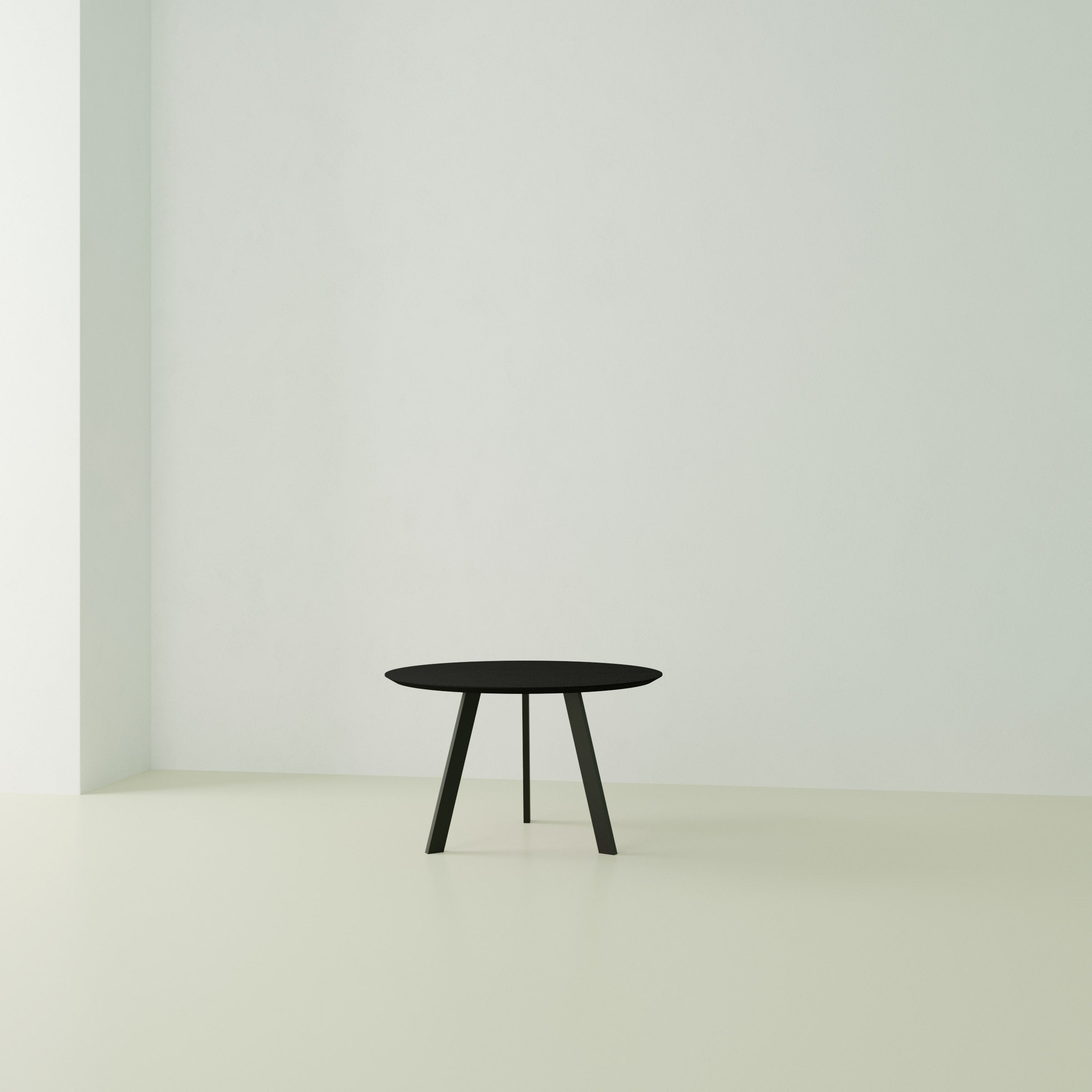 Studio Henk New Co tafel rond verjongd - zwart onderstel - alle formaten - Oosterlinck