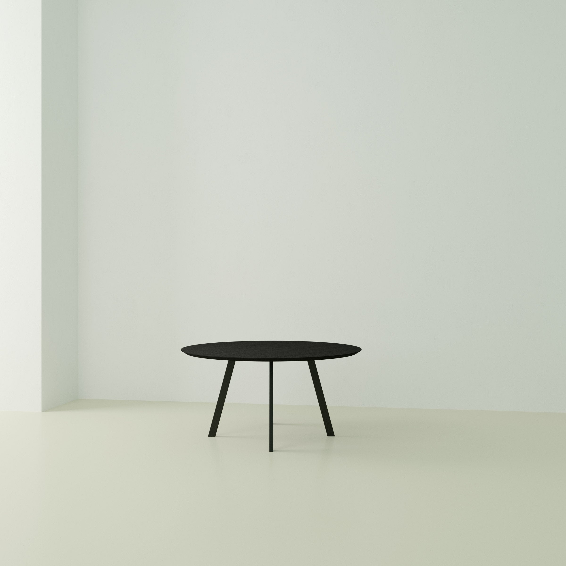 Studio Henk New Co tafel rond verjongd - zwart onderstel - alle formaten - Oosterlinck