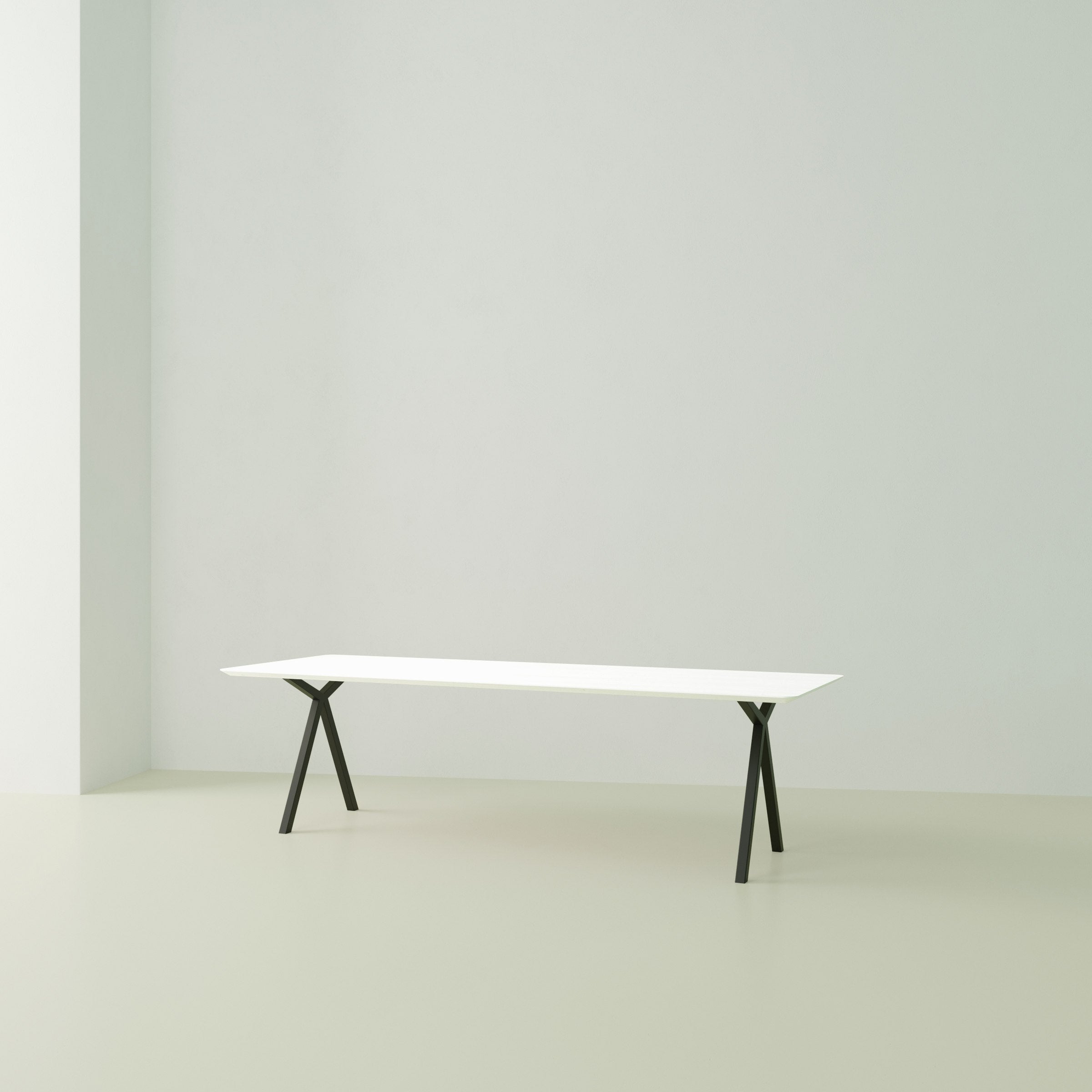 Studio Henk Slim-X tafel HPL verjongd - zwart onderstel - alle formaten - Oosterlinck