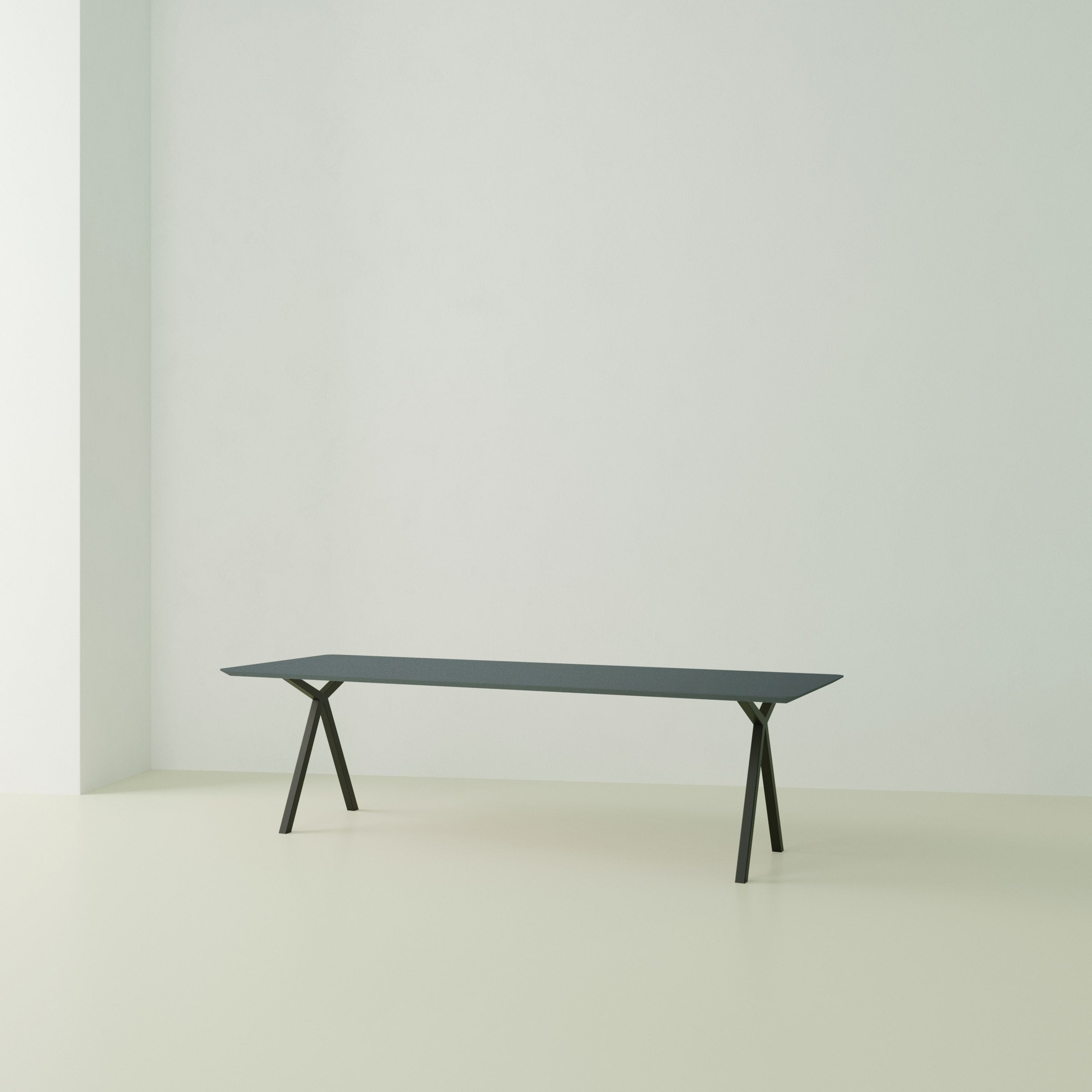 Studio Henk Slim-X tafel HPL verjongd - zwart onderstel - alle formaten - Oosterlinck