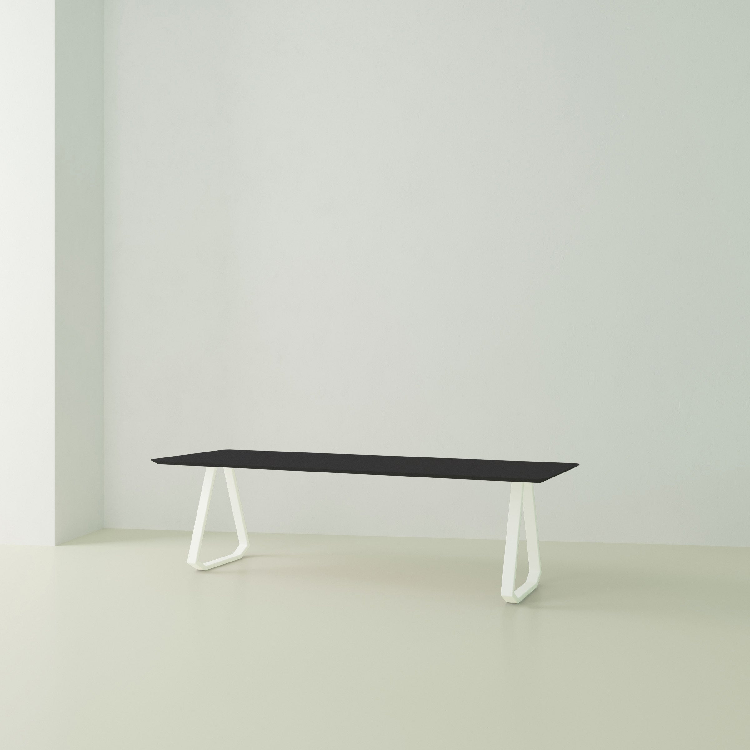 Studio Henk Topple tafel HPL verjongd - wit onderstel - alle formaten - Oosterlinck