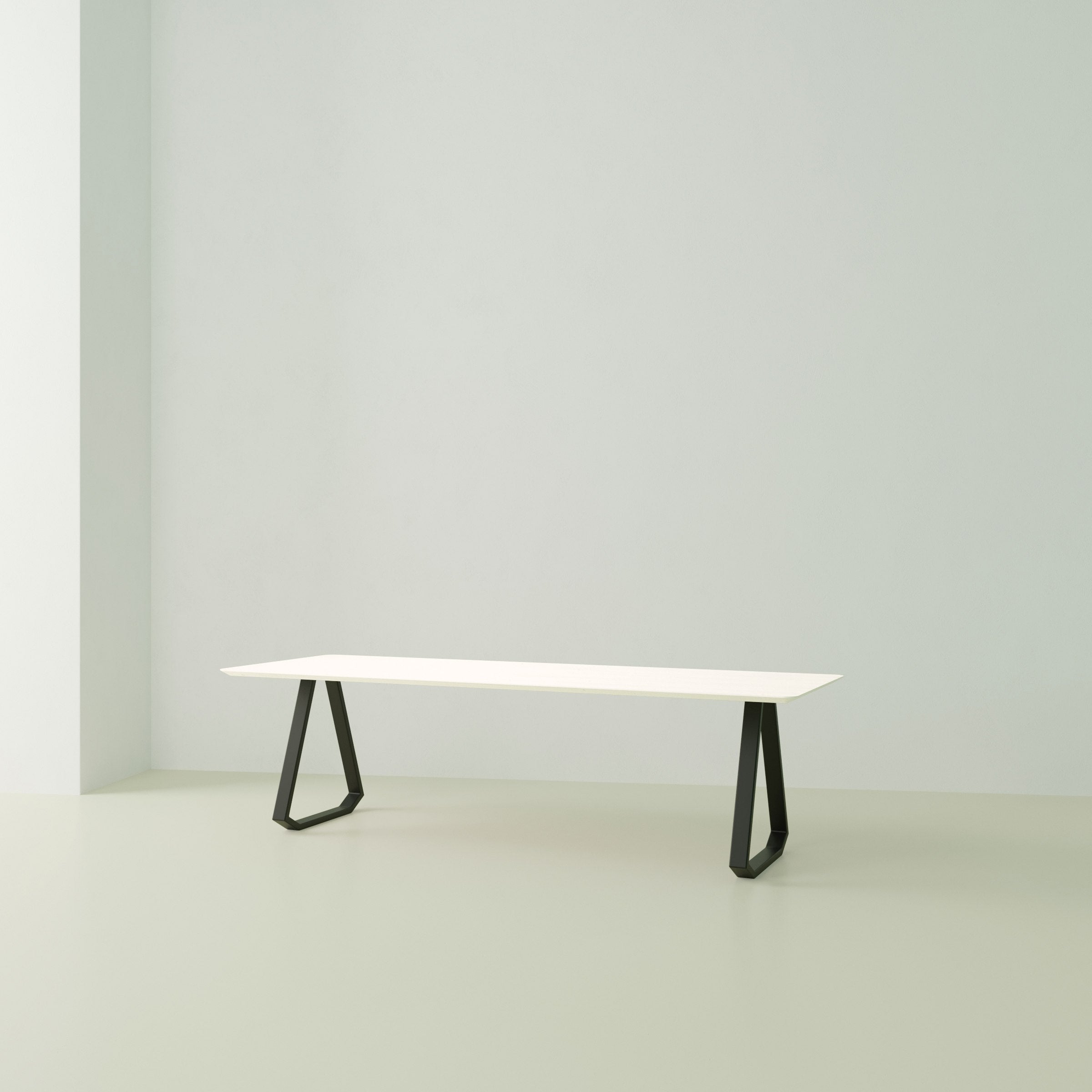 Studio Henk Topple tafel HPL verjongd - zwart onderstel - alle formaten - Oosterlinck