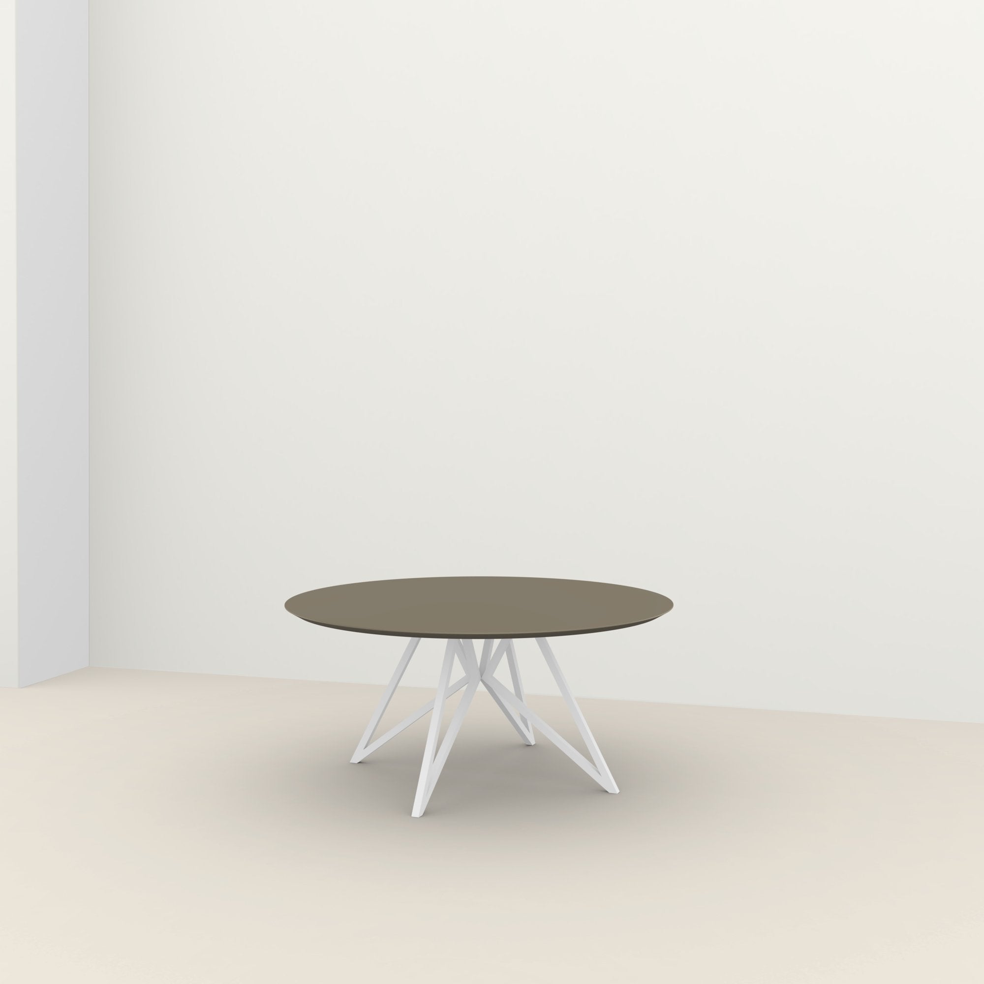 Studio Henk Butterfly ronde tafel HPL verjongd - wit onderstel - alle formaten - Oosterlinck