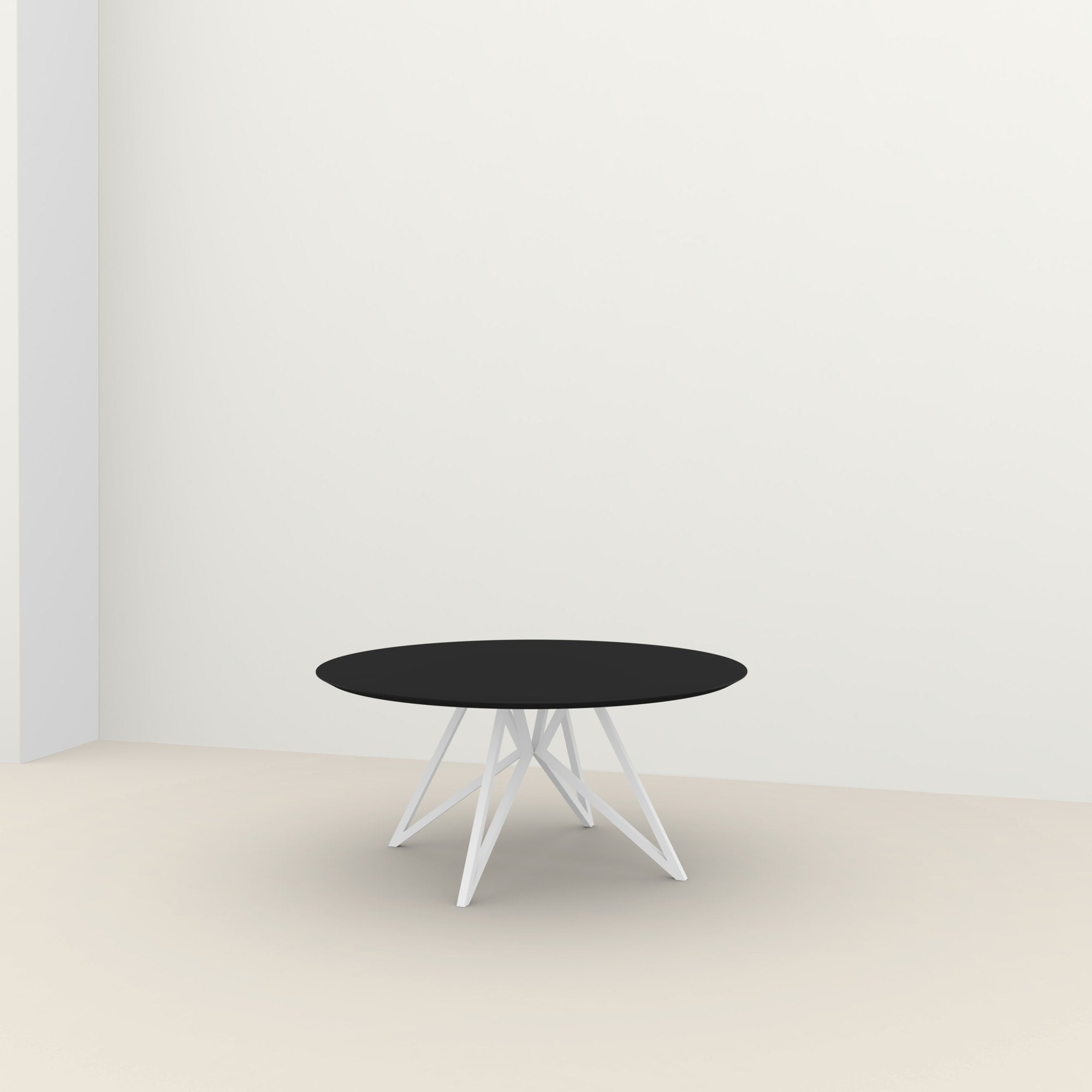 Studio Henk Butterfly ronde tafel HPL verjongd - wit onderstel - alle formaten - Oosterlinck
