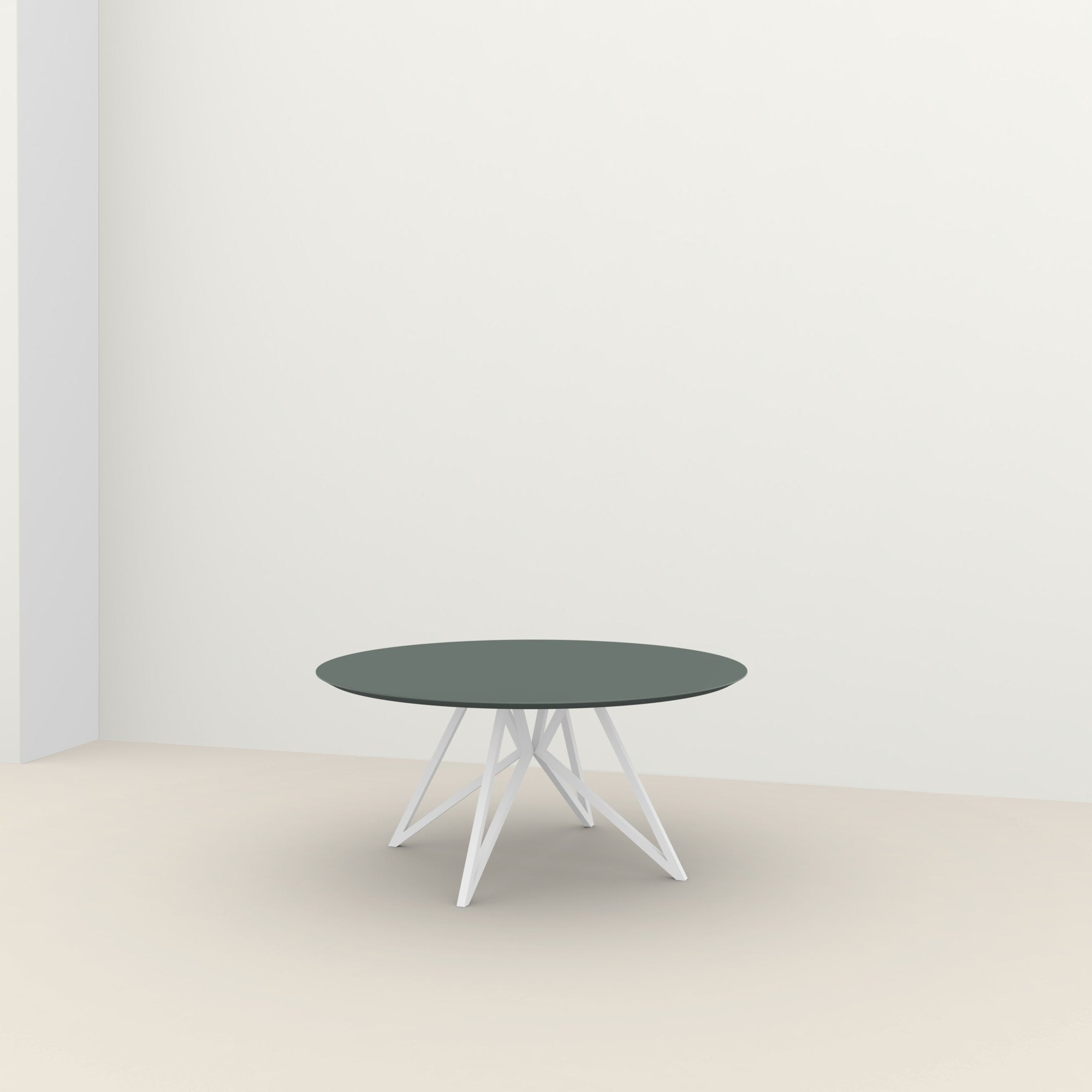 Studio Henk Butterfly ronde tafel HPL verjongd - wit onderstel - alle formaten - Oosterlinck