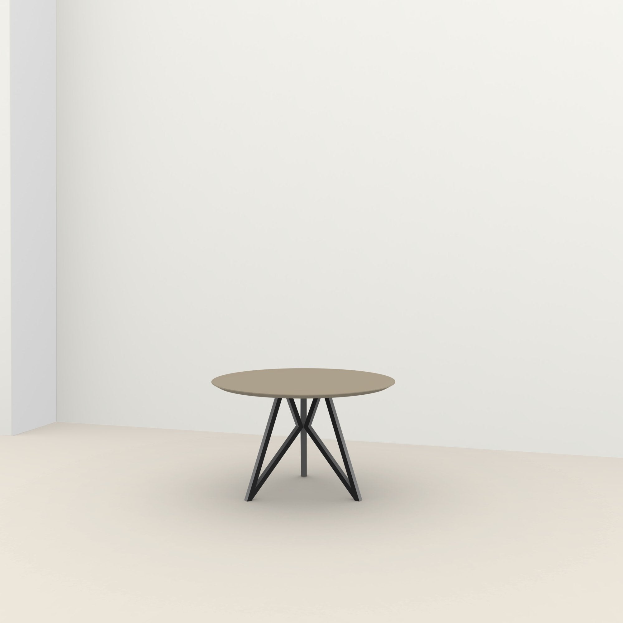 Studio Henk Butterfly ronde tafel HPL verjongd - zwart onderstel - alle formaten - Oosterlinck