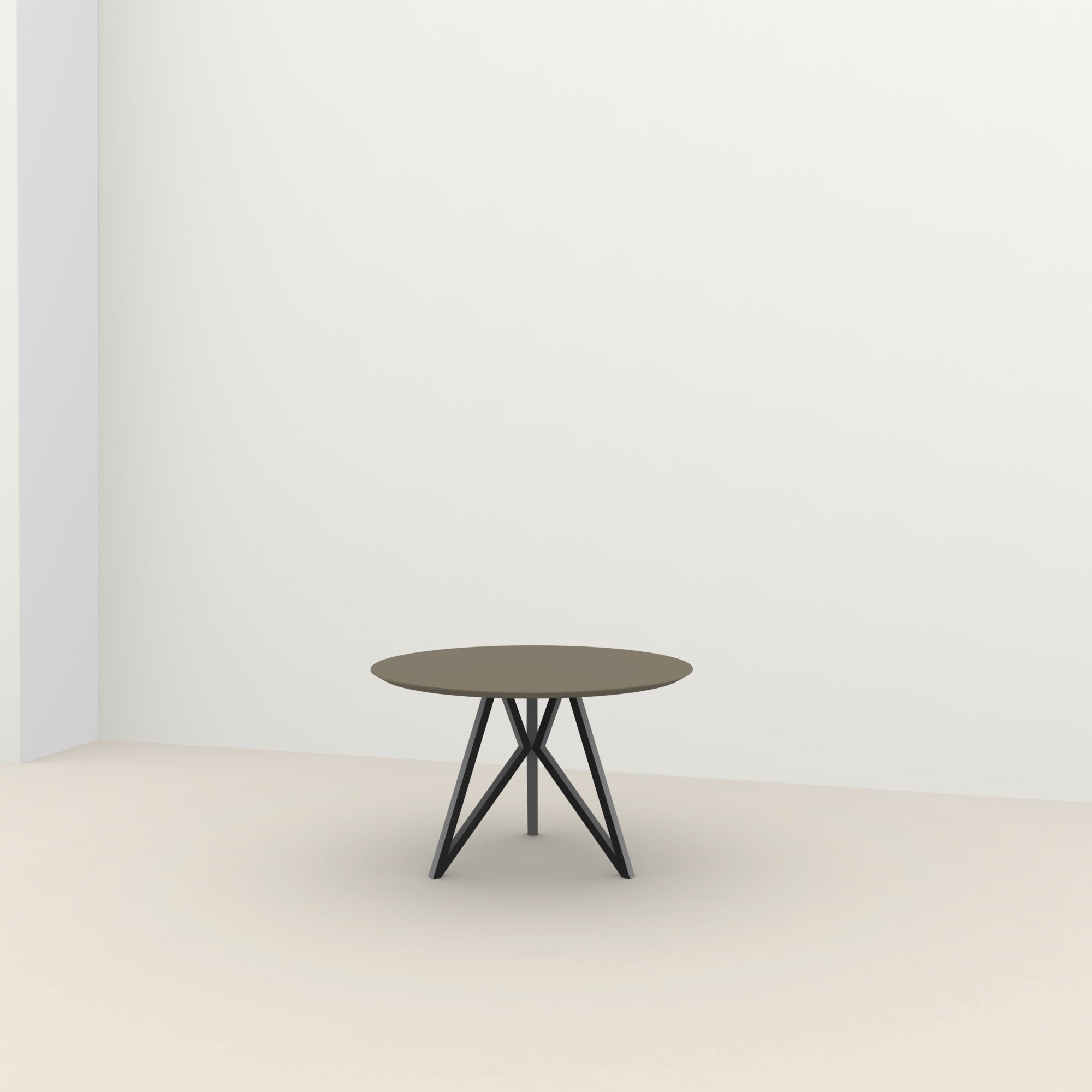 Studio Henk Butterfly ronde tafel HPL verjongd - zwart onderstel - alle formaten - Oosterlinck