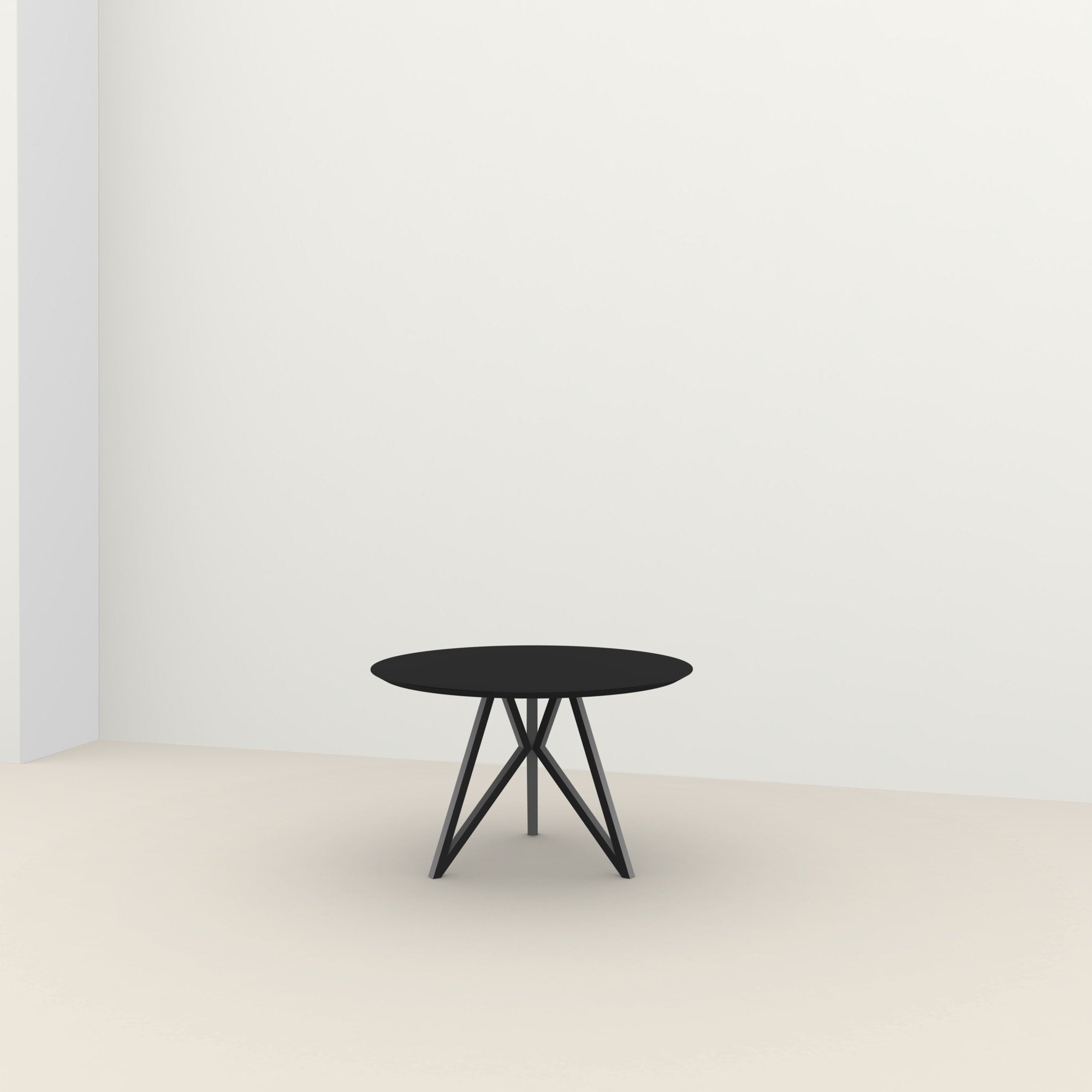 Studio Henk Butterfly ronde tafel HPL verjongd - zwart onderstel - alle formaten - Oosterlinck