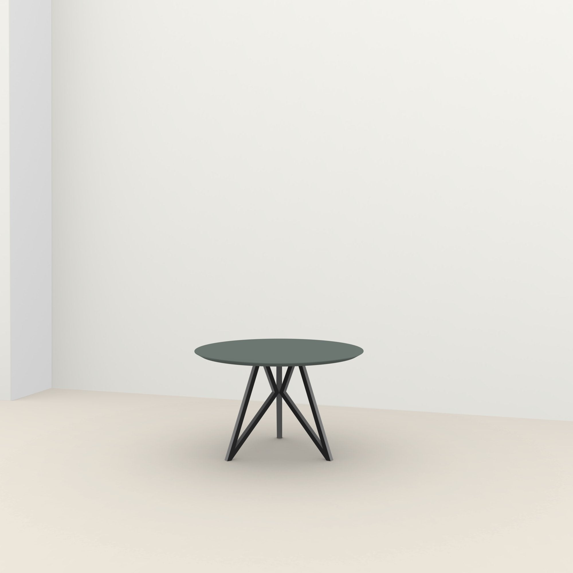 Studio Henk Butterfly ronde tafel HPL verjongd - zwart onderstel - alle formaten - Oosterlinck