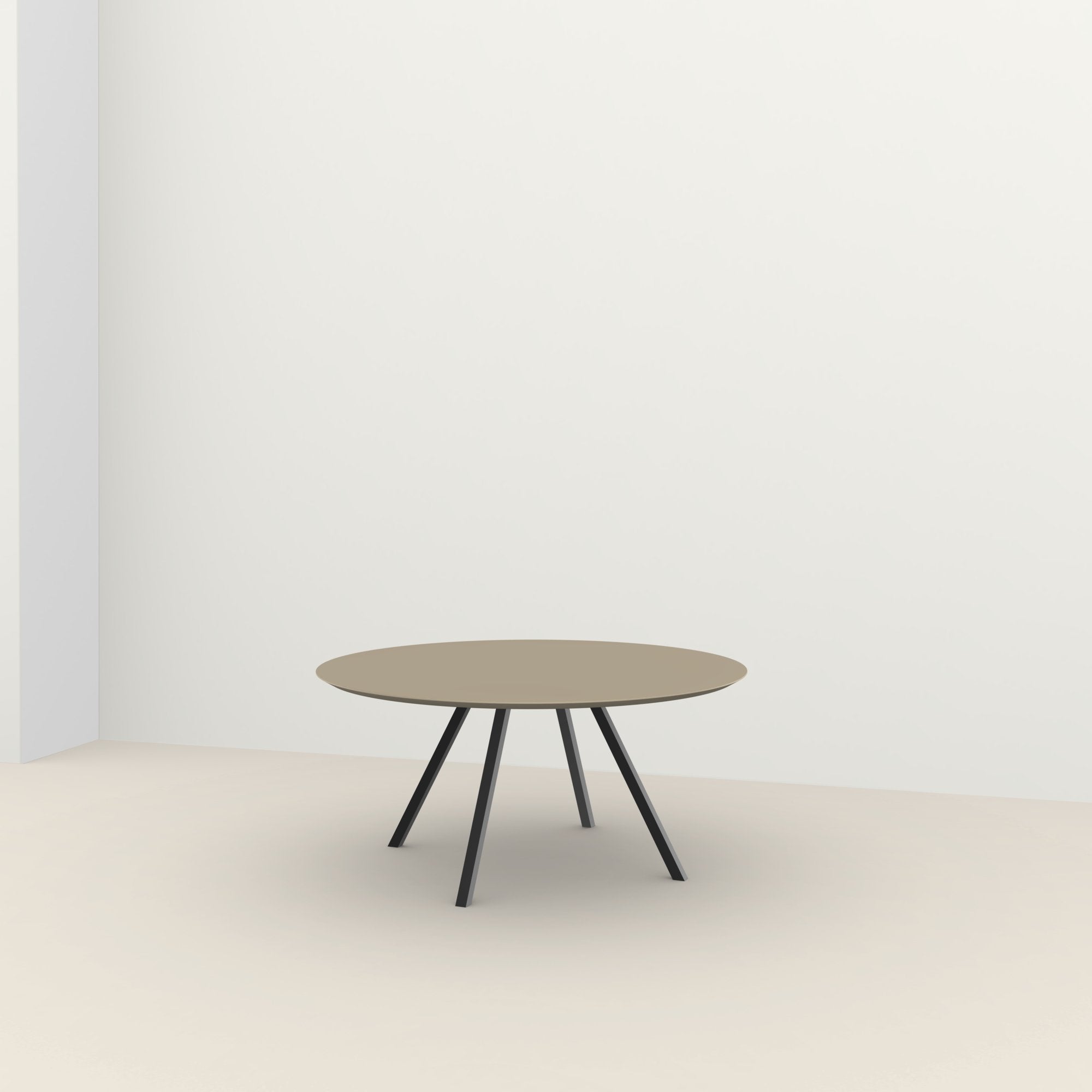 Studio Henk New Classic ronde tafel HPL verjongd - zwart onderstel - alle formaten - Oosterlinck