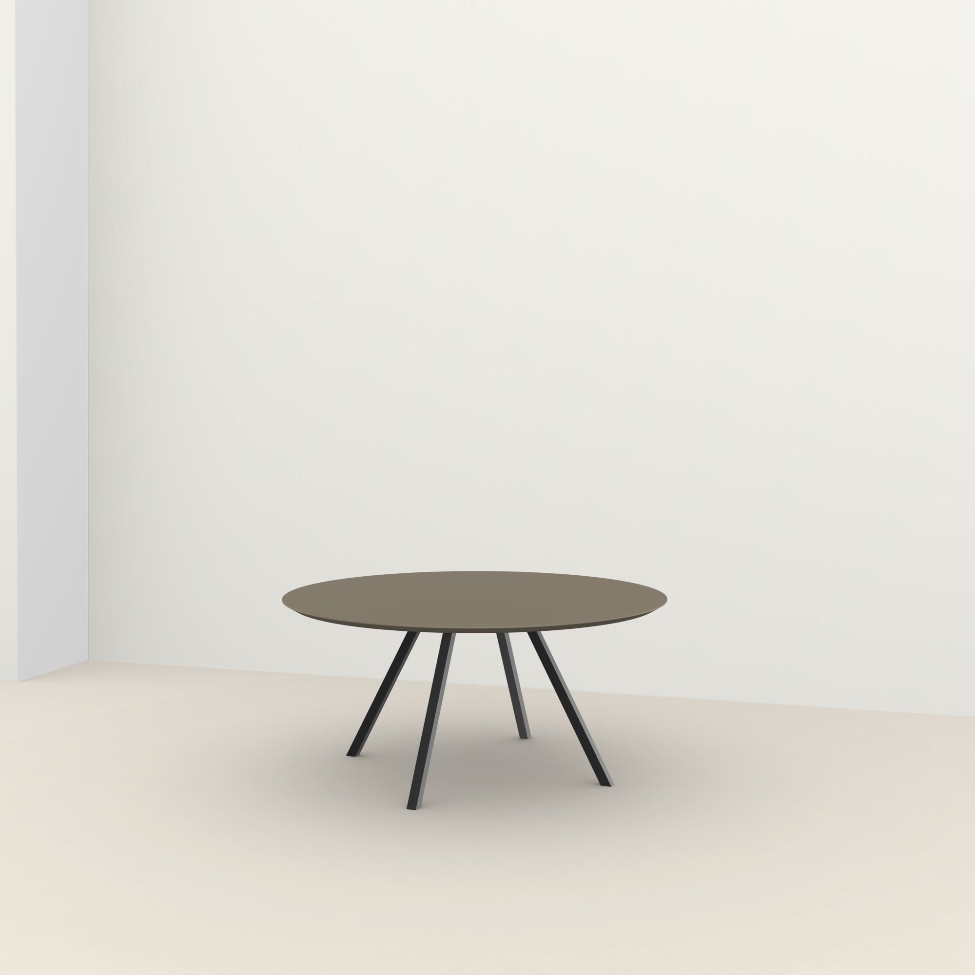 Studio Henk New Classic ronde tafel HPL verjongd - zwart onderstel - alle formaten - Oosterlinck