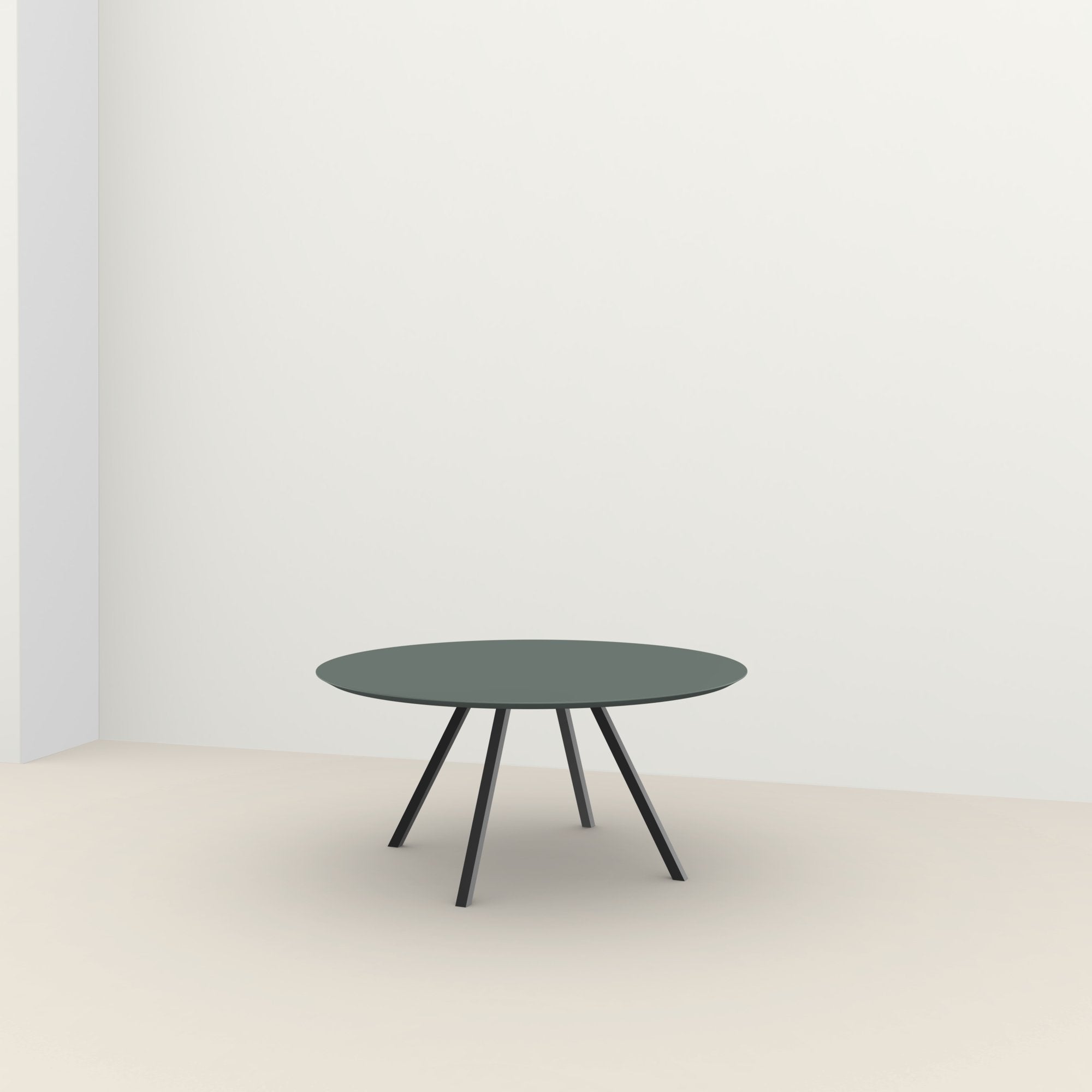 Studio Henk New Classic ronde tafel HPL verjongd - zwart onderstel - alle formaten - Oosterlinck