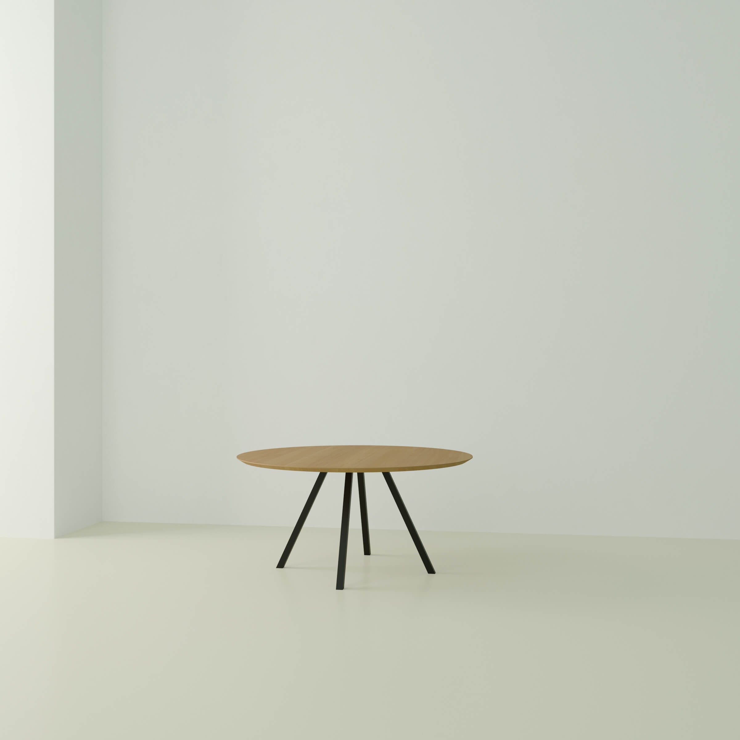 Studio Henk New Classic tafel rond verjongd - zwart onderstel - alle formaten - Oosterlinck