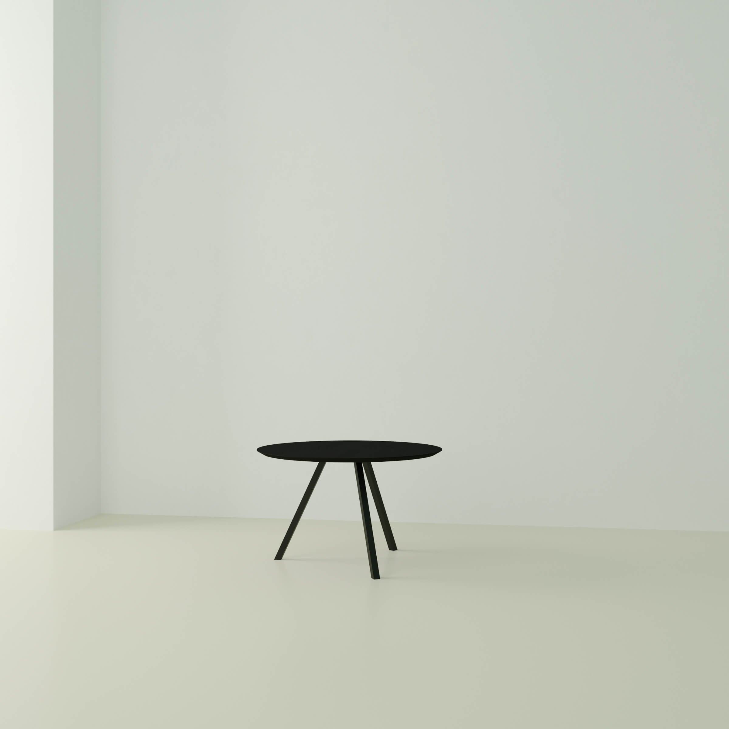 Studio Henk New Classic tafel rond verjongd - zwart onderstel - alle formaten - Oosterlinck