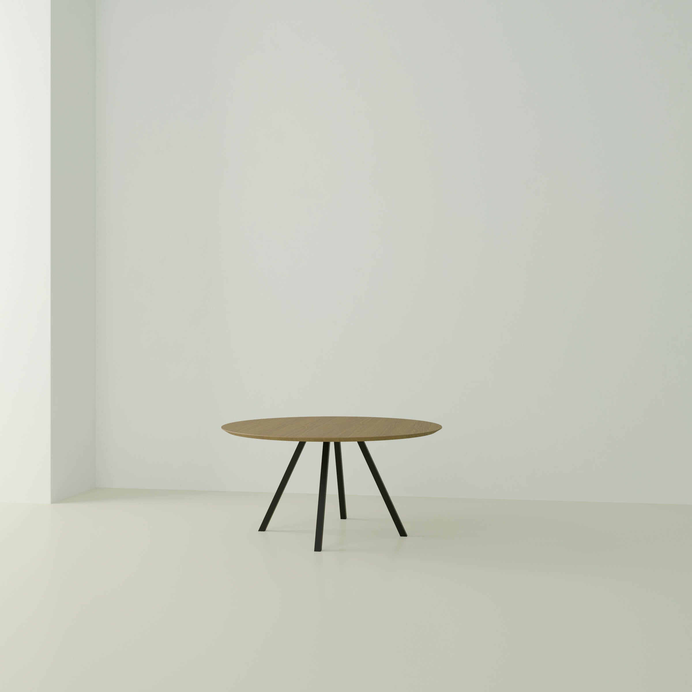 Studio Henk New Classic tafel rond verjongd - zwart onderstel - alle formaten - Oosterlinck