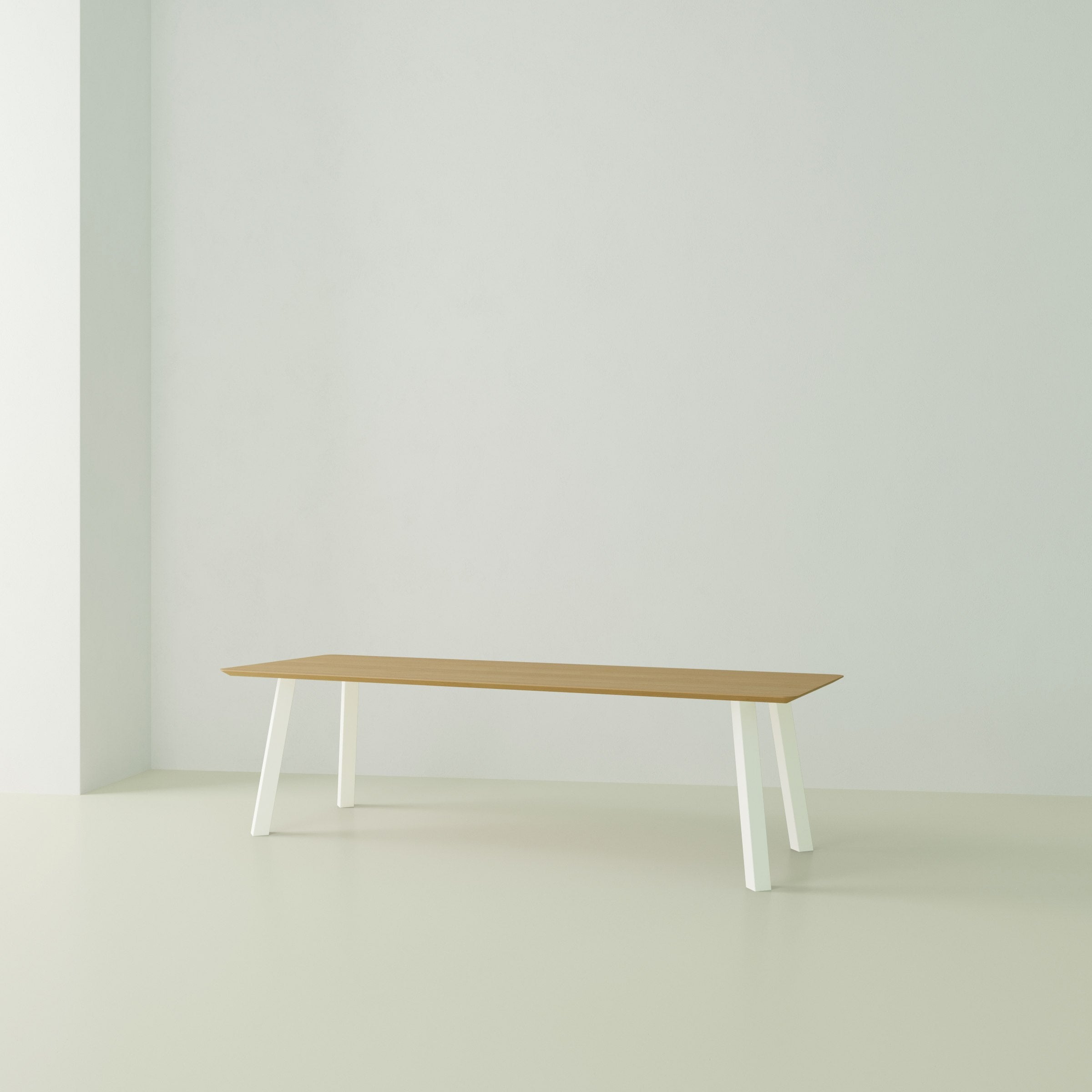 Studio Henk Co tafel verjongd - wit onderstel - alle formaten - Oosterlinck