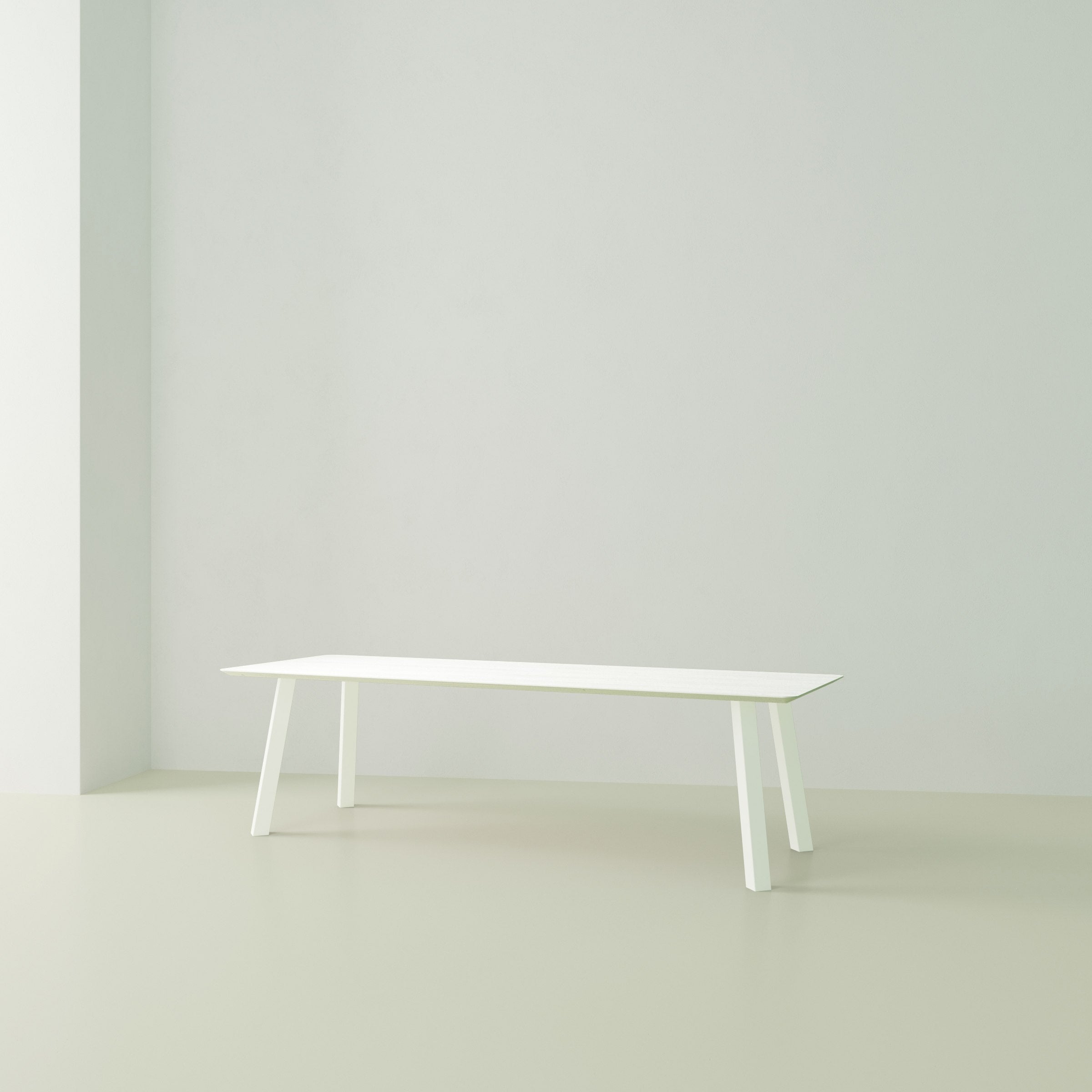 Studio Henk Co tafel verjongd - wit onderstel - alle formaten - Oosterlinck