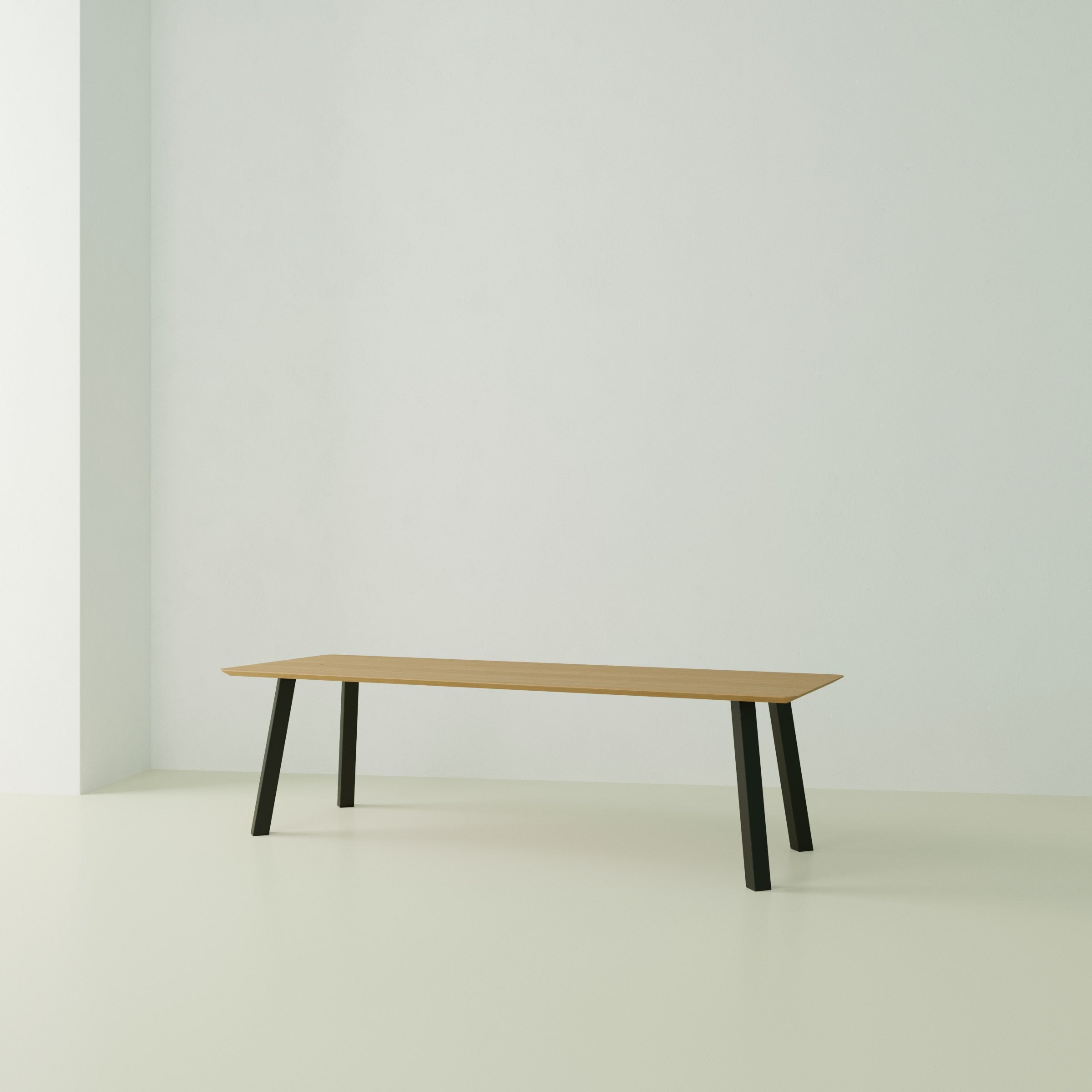 Studio Henk Co tafel verjongd - zwart onderstel - alle formaten - Oosterlinck