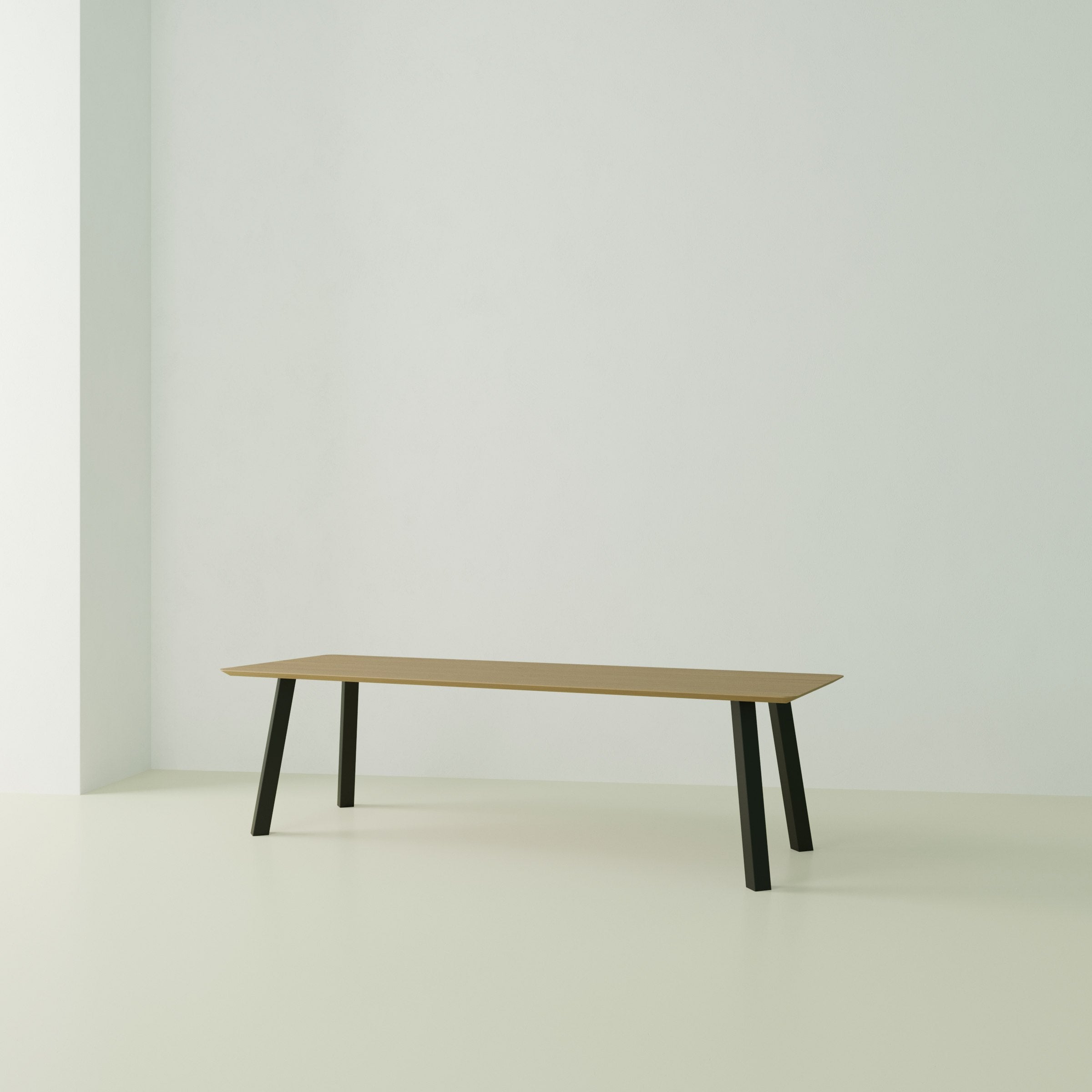 Studio Henk Co tafel verjongd - zwart onderstel - alle formaten - Oosterlinck