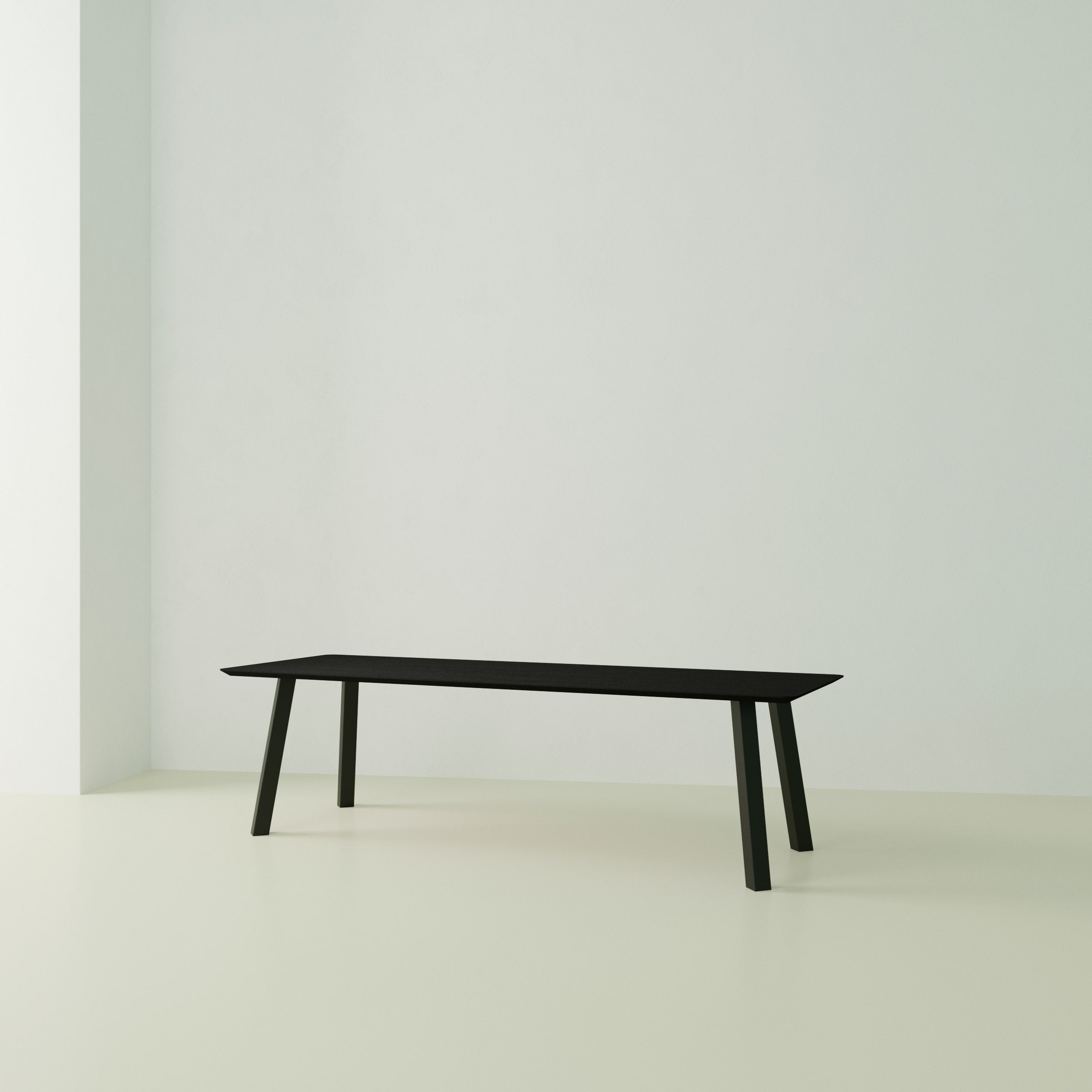 Studio Henk Co tafel verjongd - zwart onderstel - alle formaten - Oosterlinck