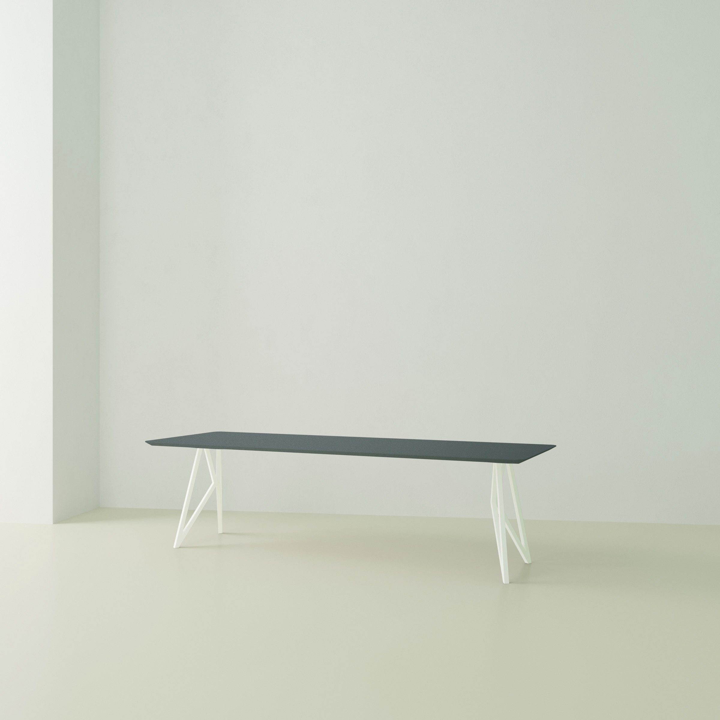 Studio Henk Butterfly tafel HPL verjongd - wit onderstel - alle formaten - Oosterlinck